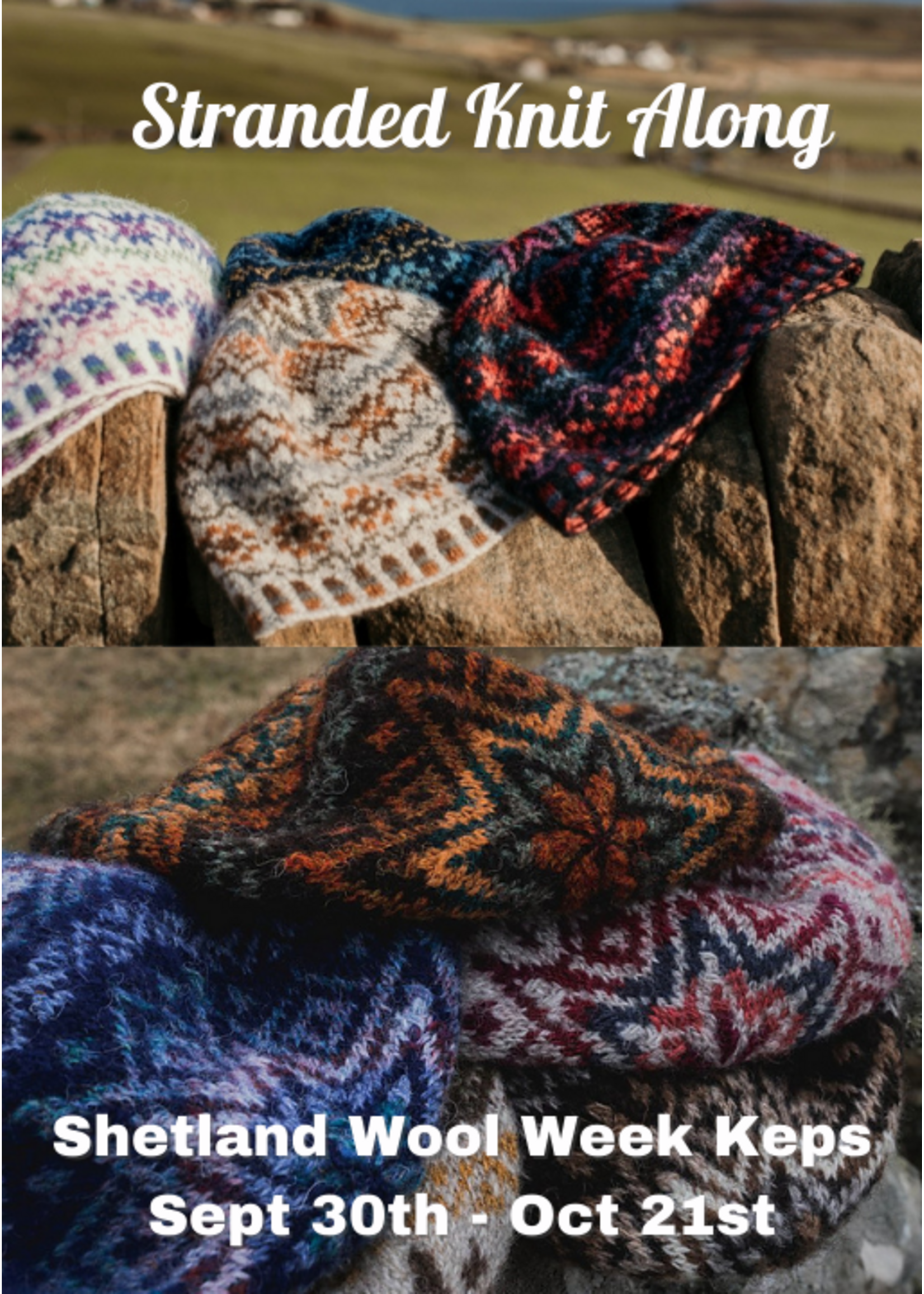 Stranded by the Sea Shetland Wool Week Knit Along (included with kit)