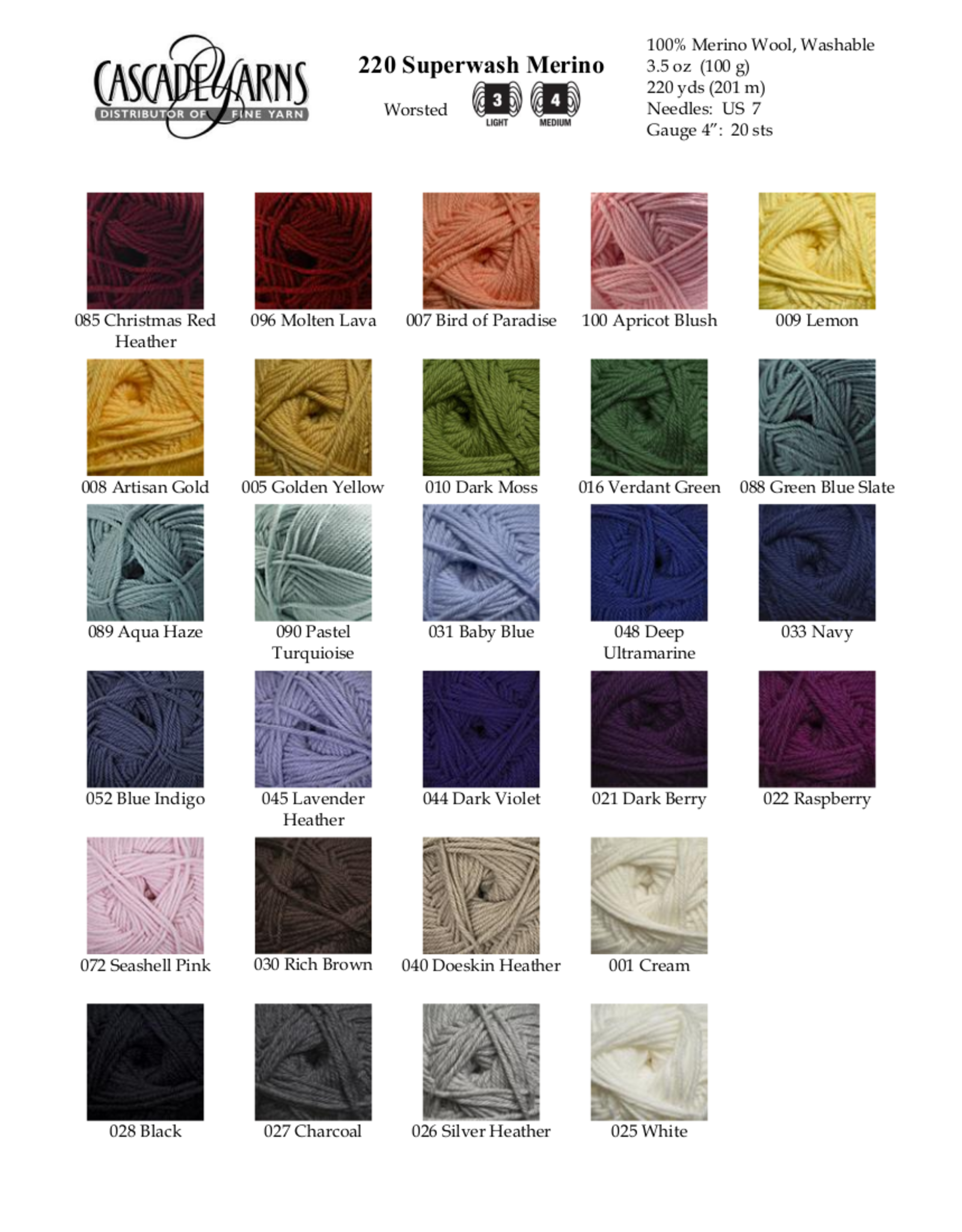 Cascade Yarns Cascade 220 SW Merino