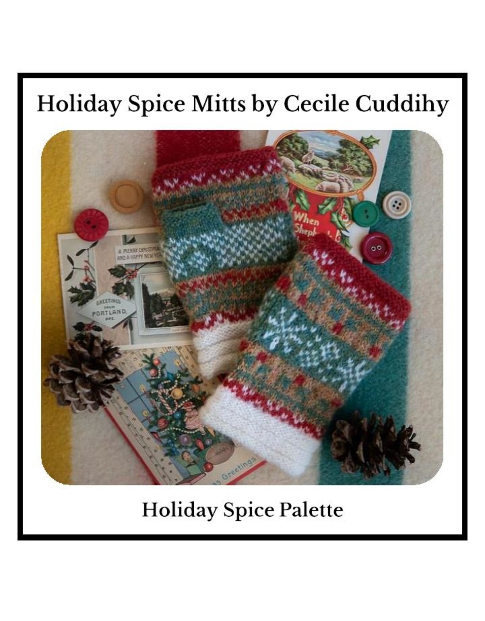 Jamieson's of Shetland Holiday Spice Mitts Spindrift Kit