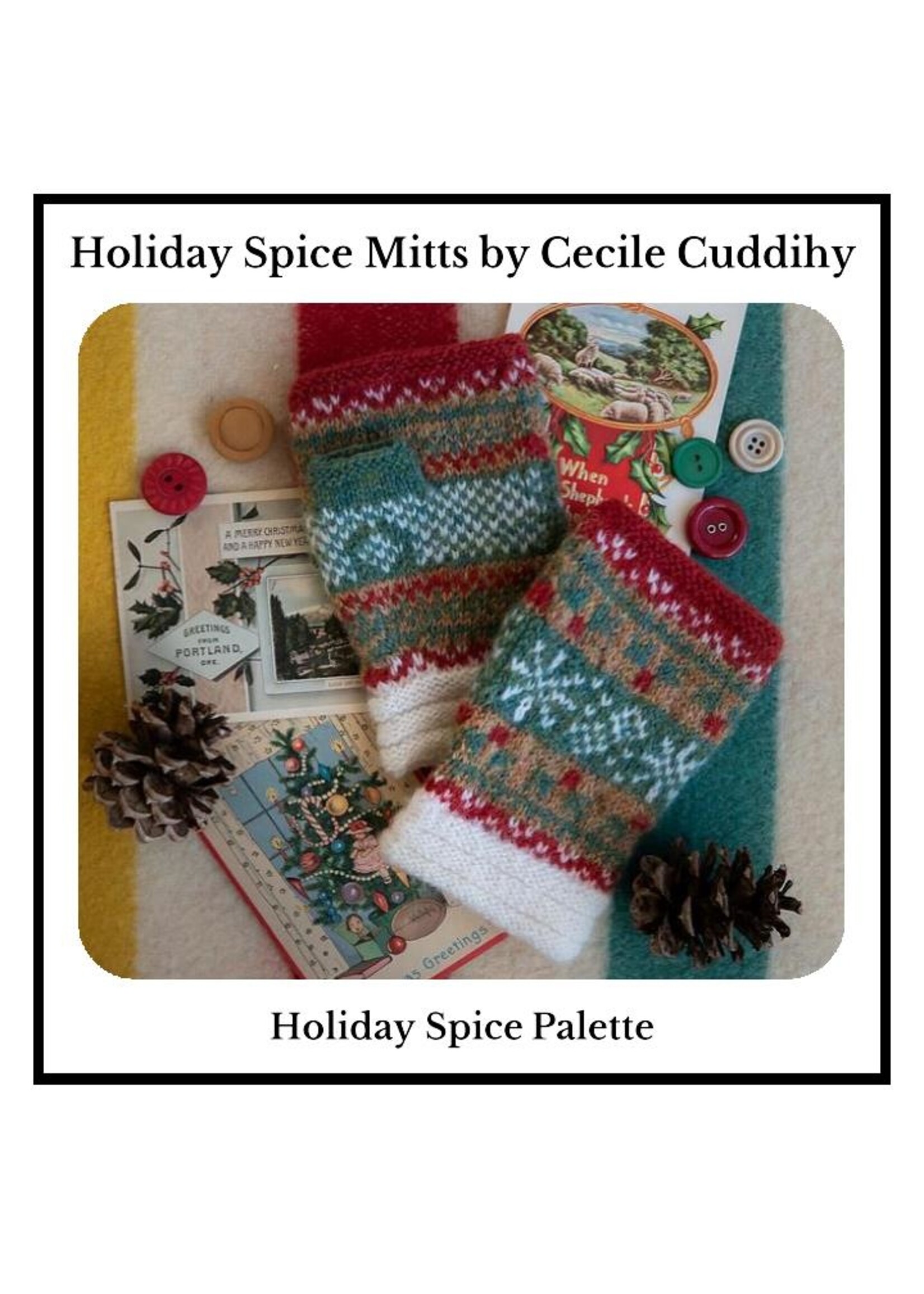 Jamieson's of Shetland Holiday Spice Mitts Spindrift Kit