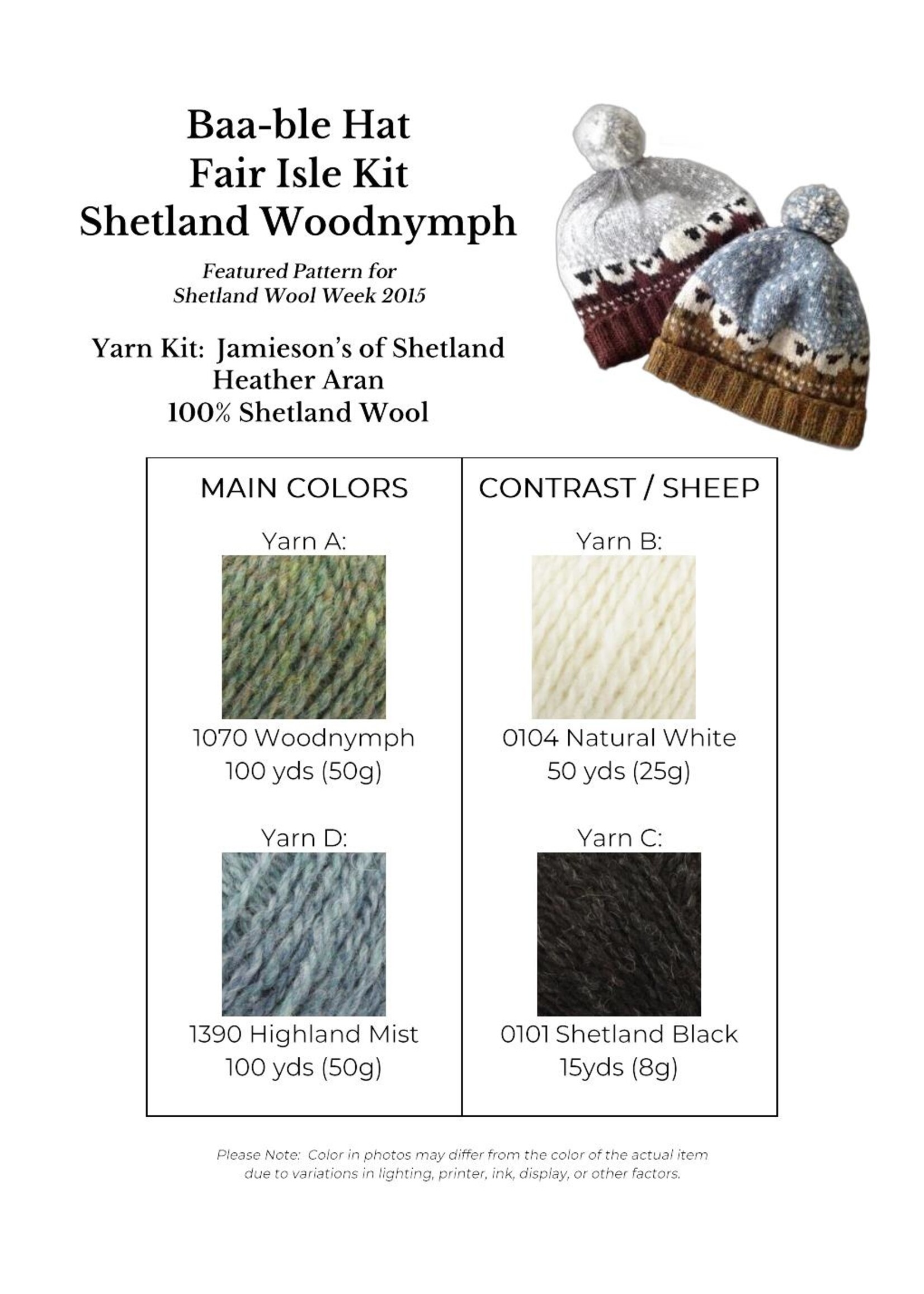 Stranded by the Sea Baa-ble Hat Kit