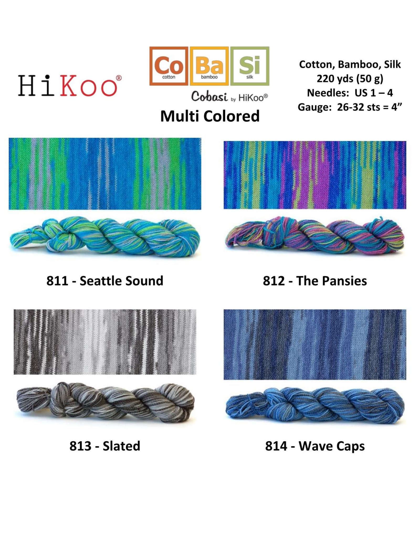 HiKoo CoBaSi DK Weight Yarn Silk, Bamboo, & Cotton Yarn