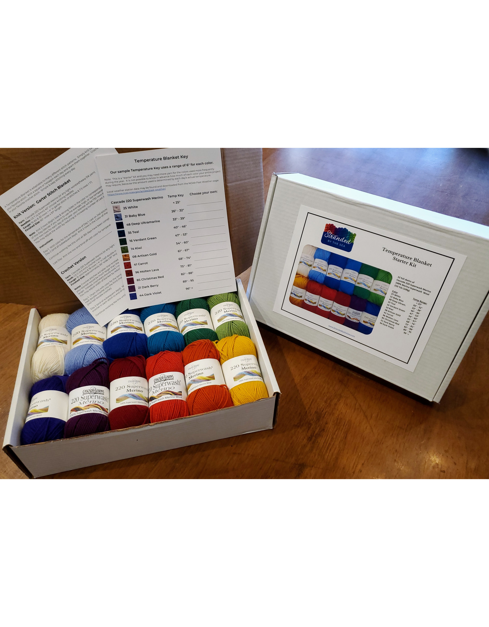 Stranded by the Sea Temperature Starter Kit SW 220 Merino Worsted