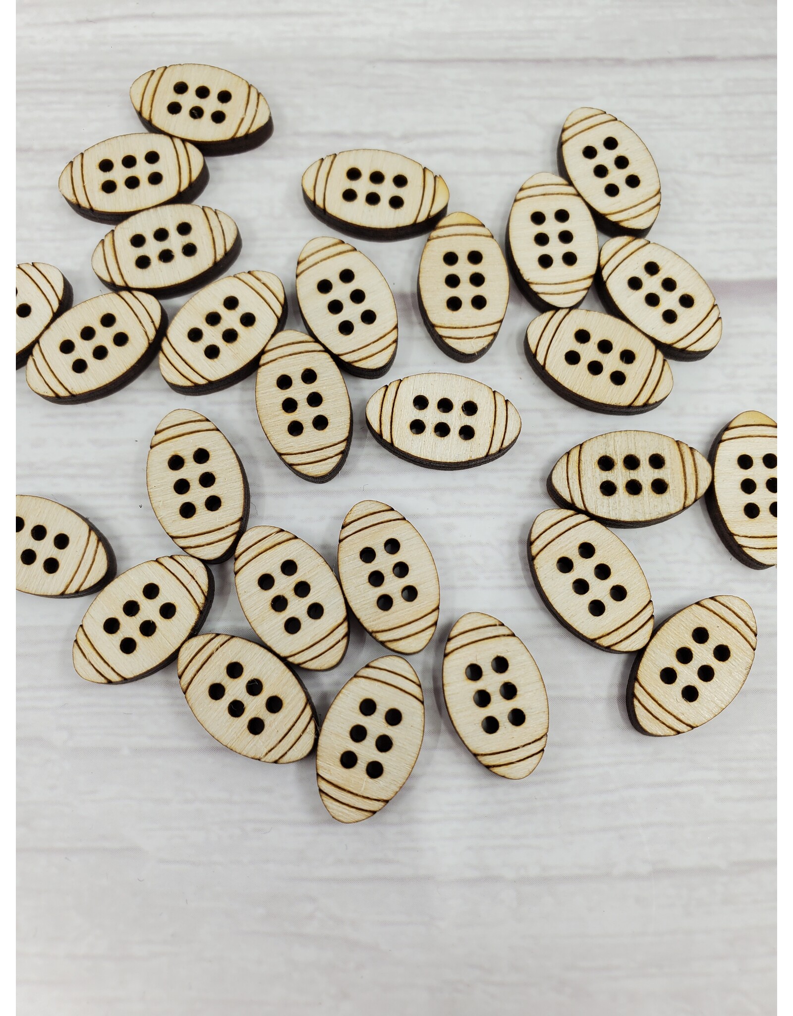 Stranded by the Sea Wooden Football Buttons 0.75 inch