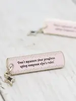 Gray Muse Progress Ruler with Charm Enamel Pin