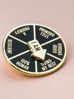 Gray Muse I Am Doing My Best Spinner Enamel Pin