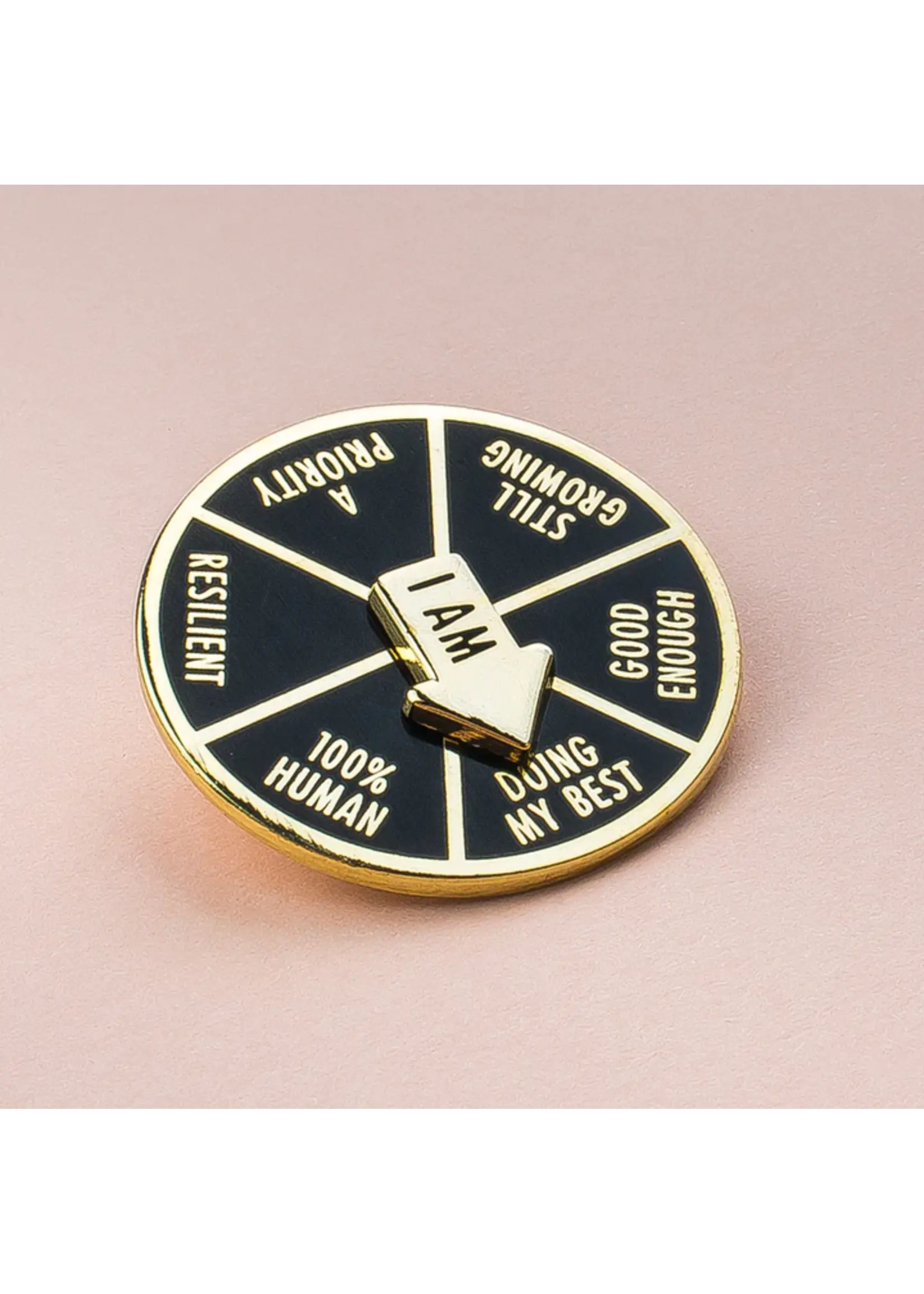 Gray Muse I Am Doing My Best Spinner Enamel Pin