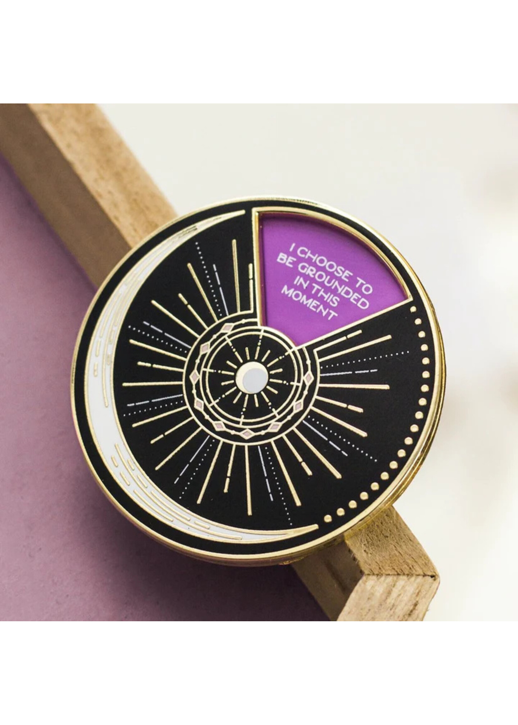 Gray Muse Bold Affirmations Spinner Enamel Pin