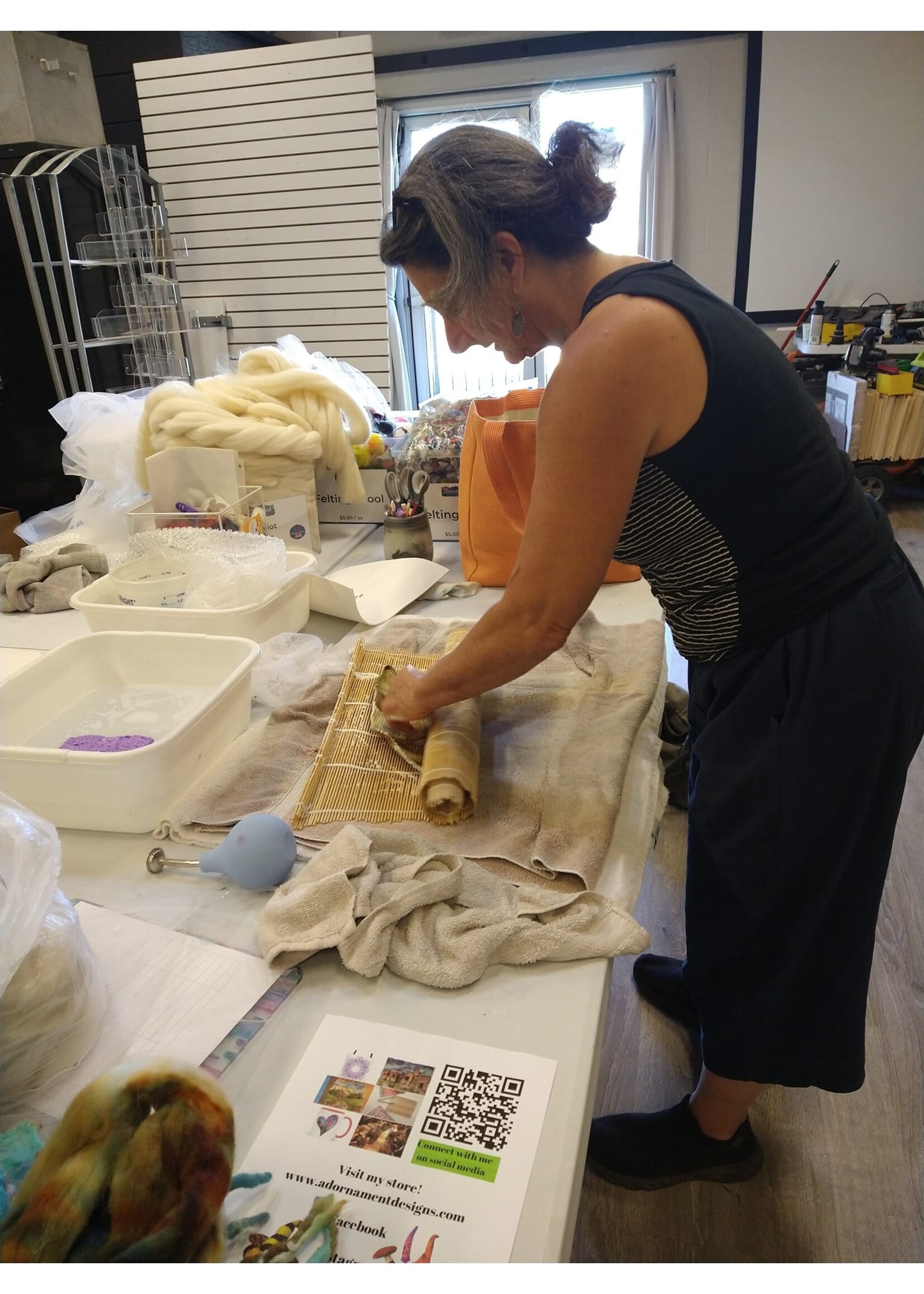 Kerri Kirk Instructor Class Wet Felted Scarves