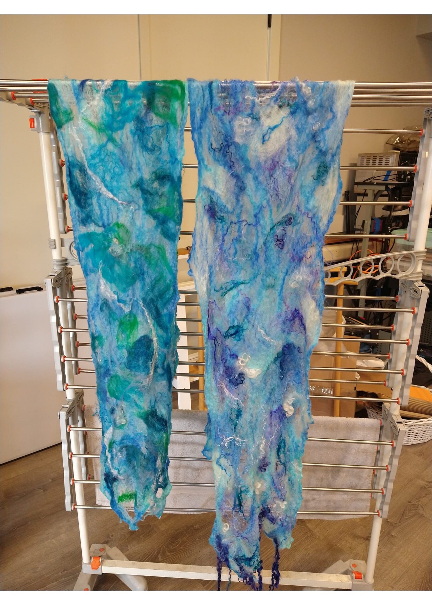 Kerri Kirk Instructor Class Wet Felted Scarves