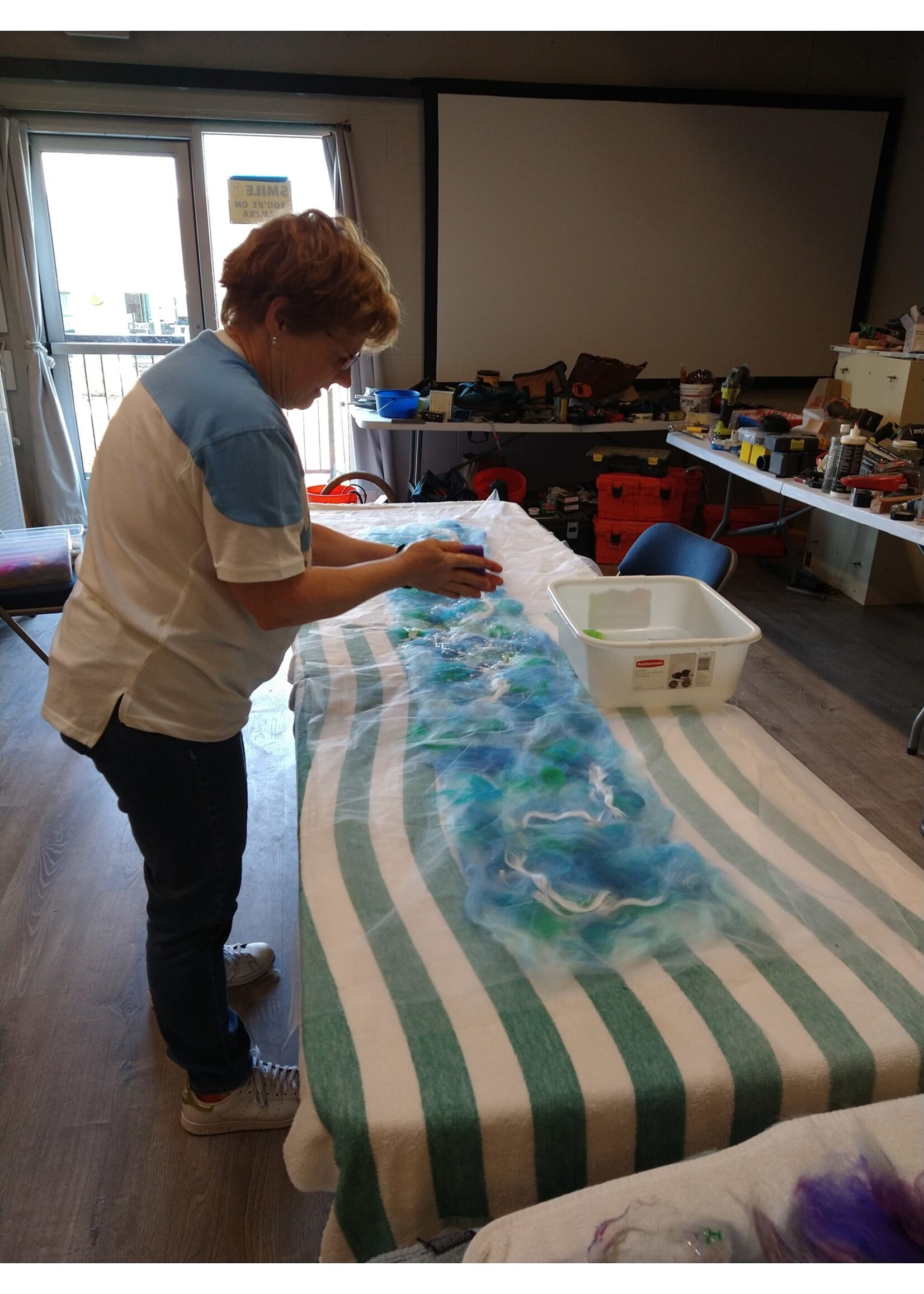 Kerri Kirk Instructor Class Wet Felted Scarves