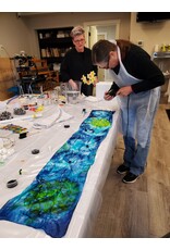 Stranded by the Sea Silk Painting Mayhem Workshop