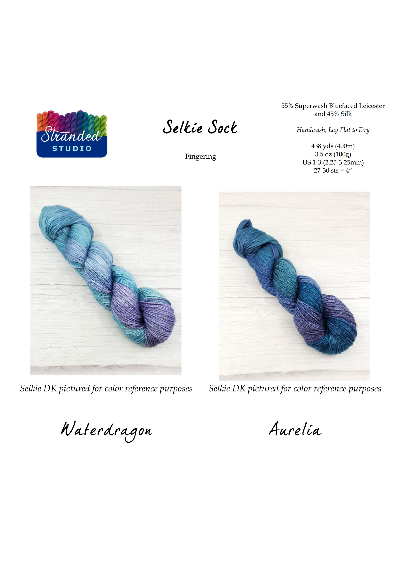 Stranded Studio Selkie Fingering 100g