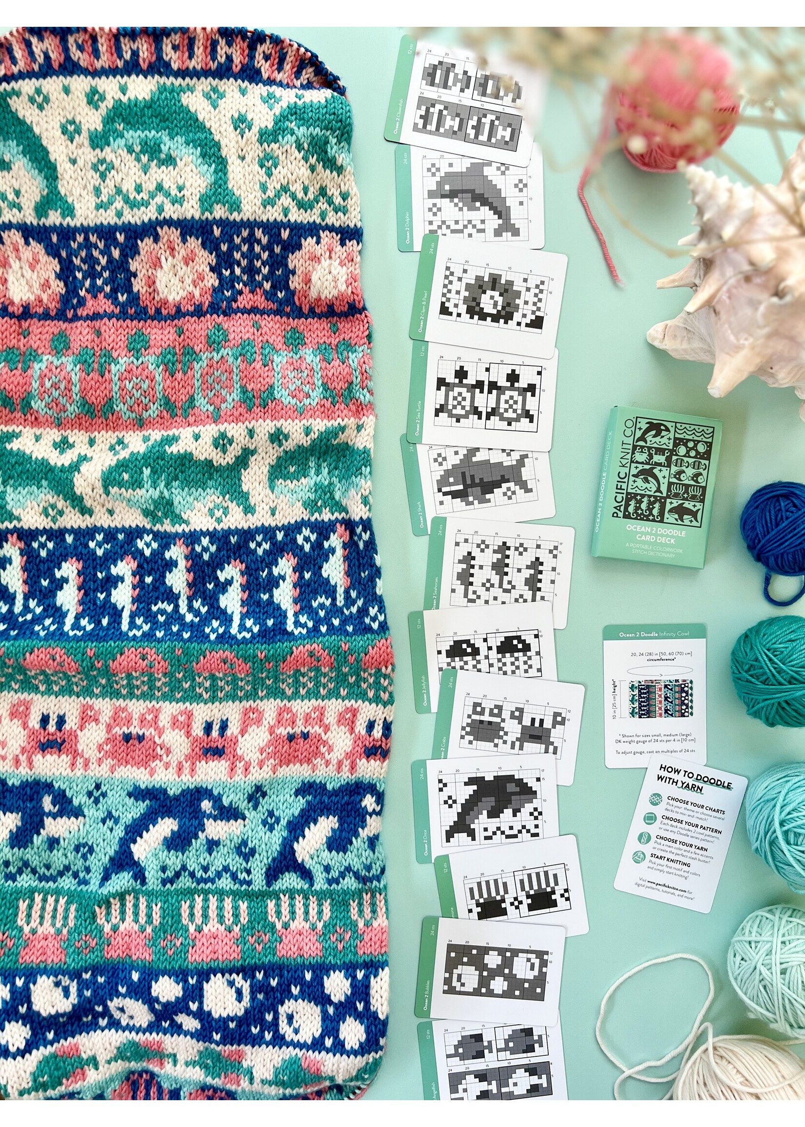 Pacific Knit Co Doodle Deck - Ocean 2