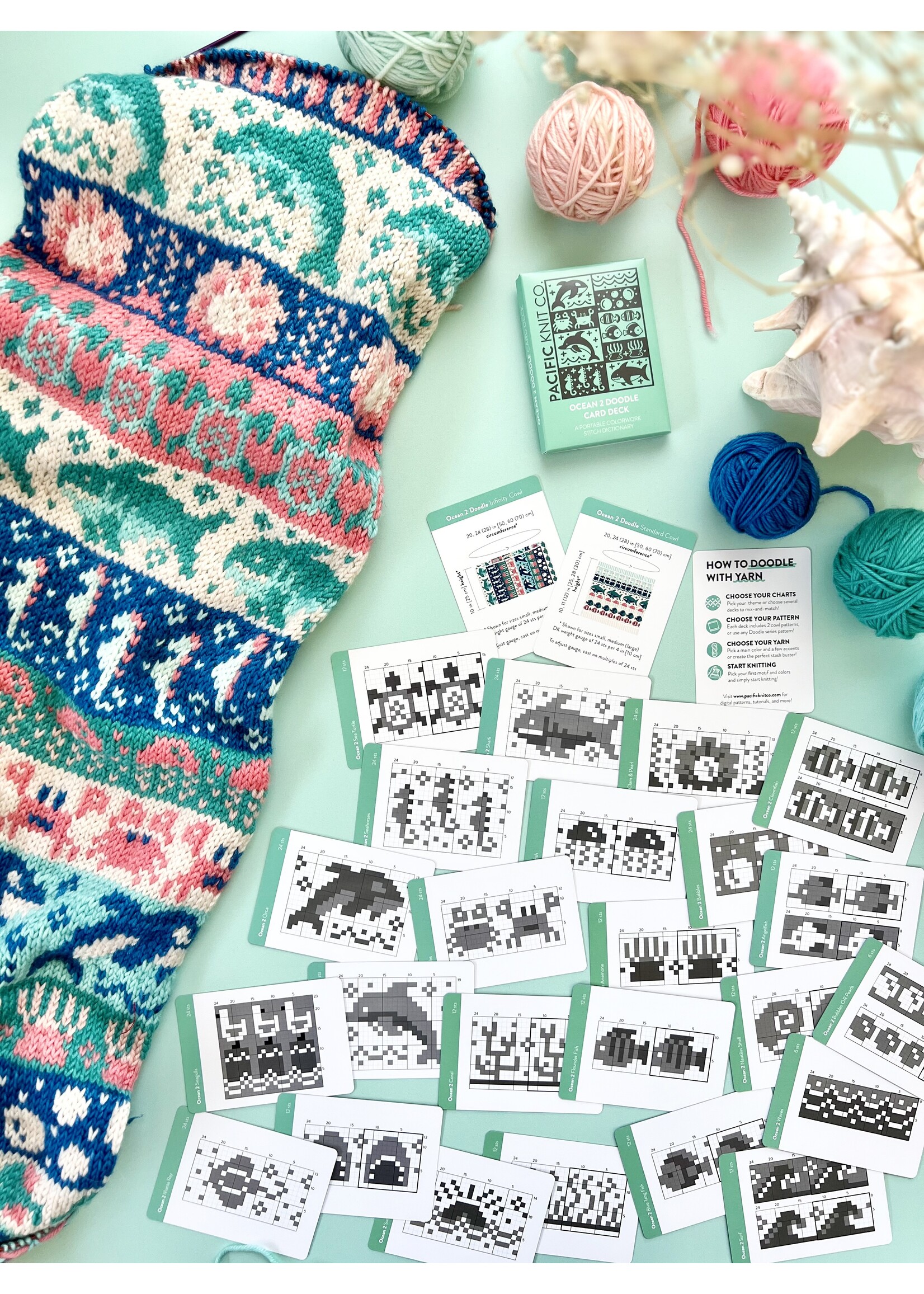 Pacific Knit Co Doodle Deck - Ocean 2