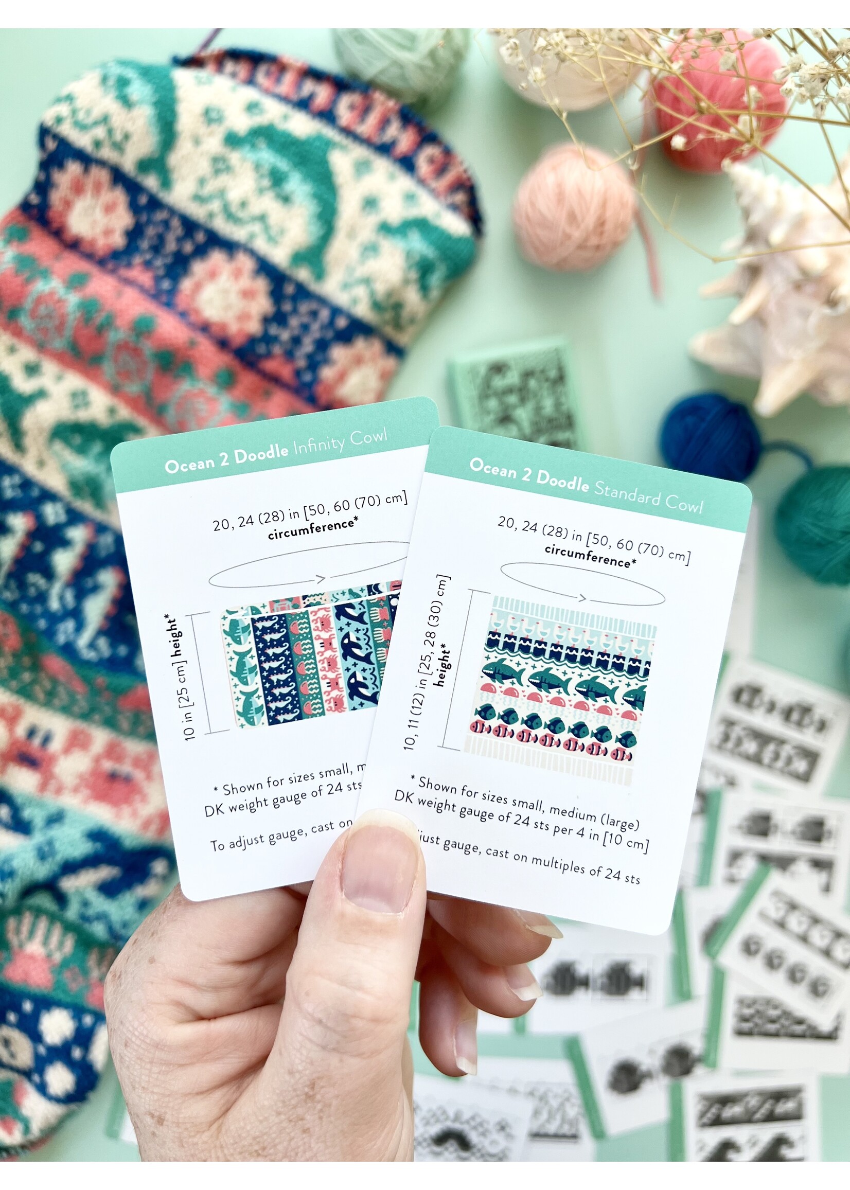 Pacific Knit Co Doodle Deck - Ocean 2