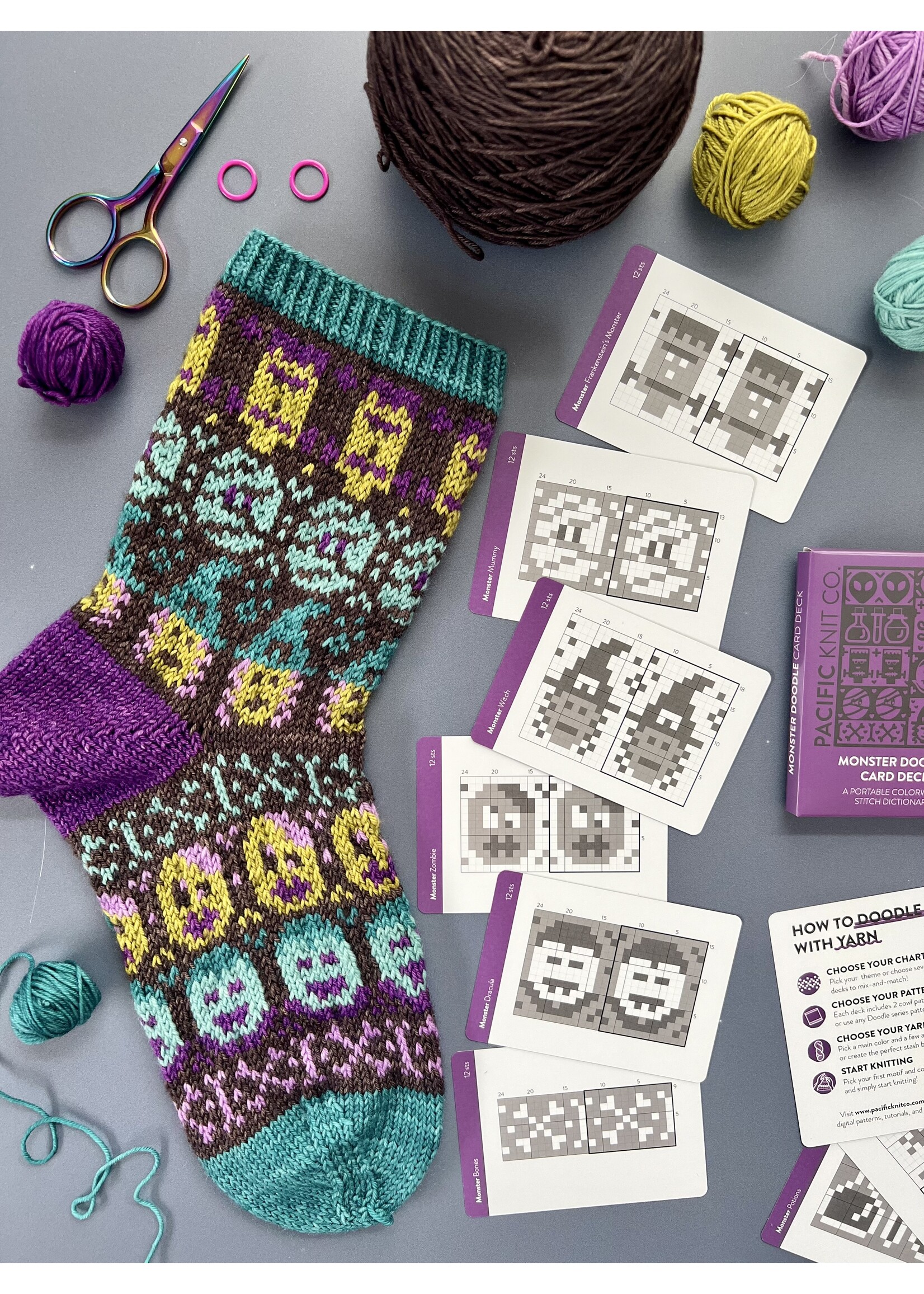 Pacific Knit Co Doodle Deck - Monster