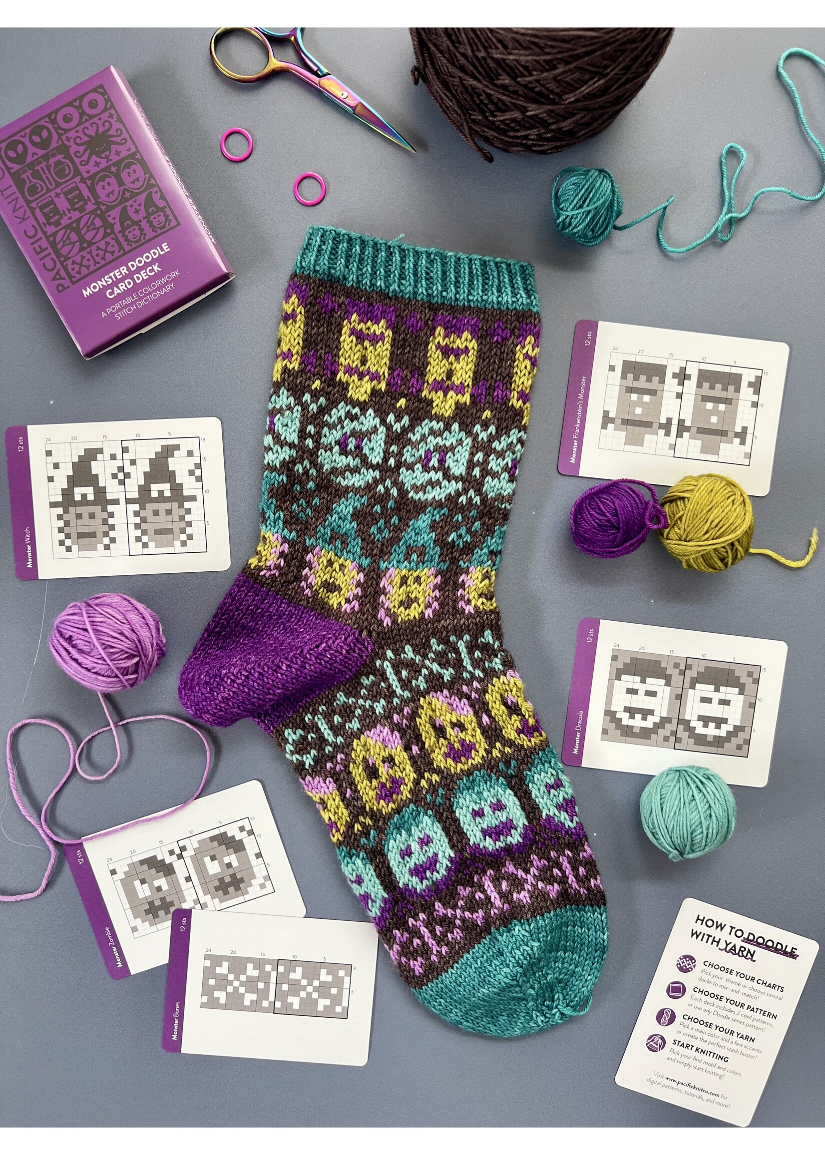 Pacific Knit Co Doodle Deck - Monster