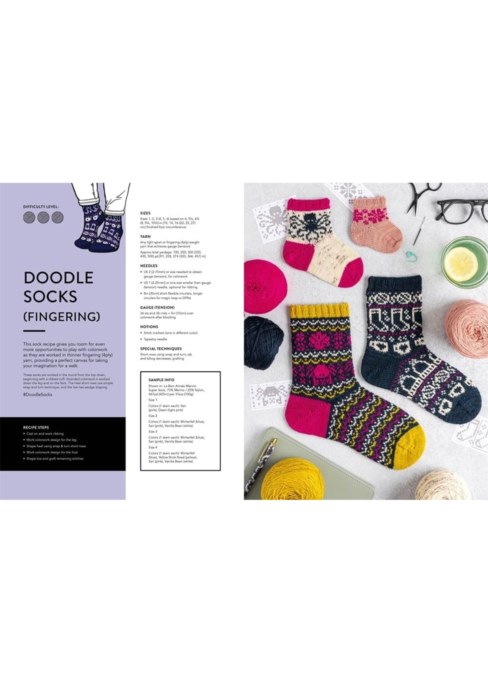 Pacific Knit Co The Doodle Knit Directory: 200 Playful Colorwork Motifs for Knitted Accessories Book by Jamie Lomax