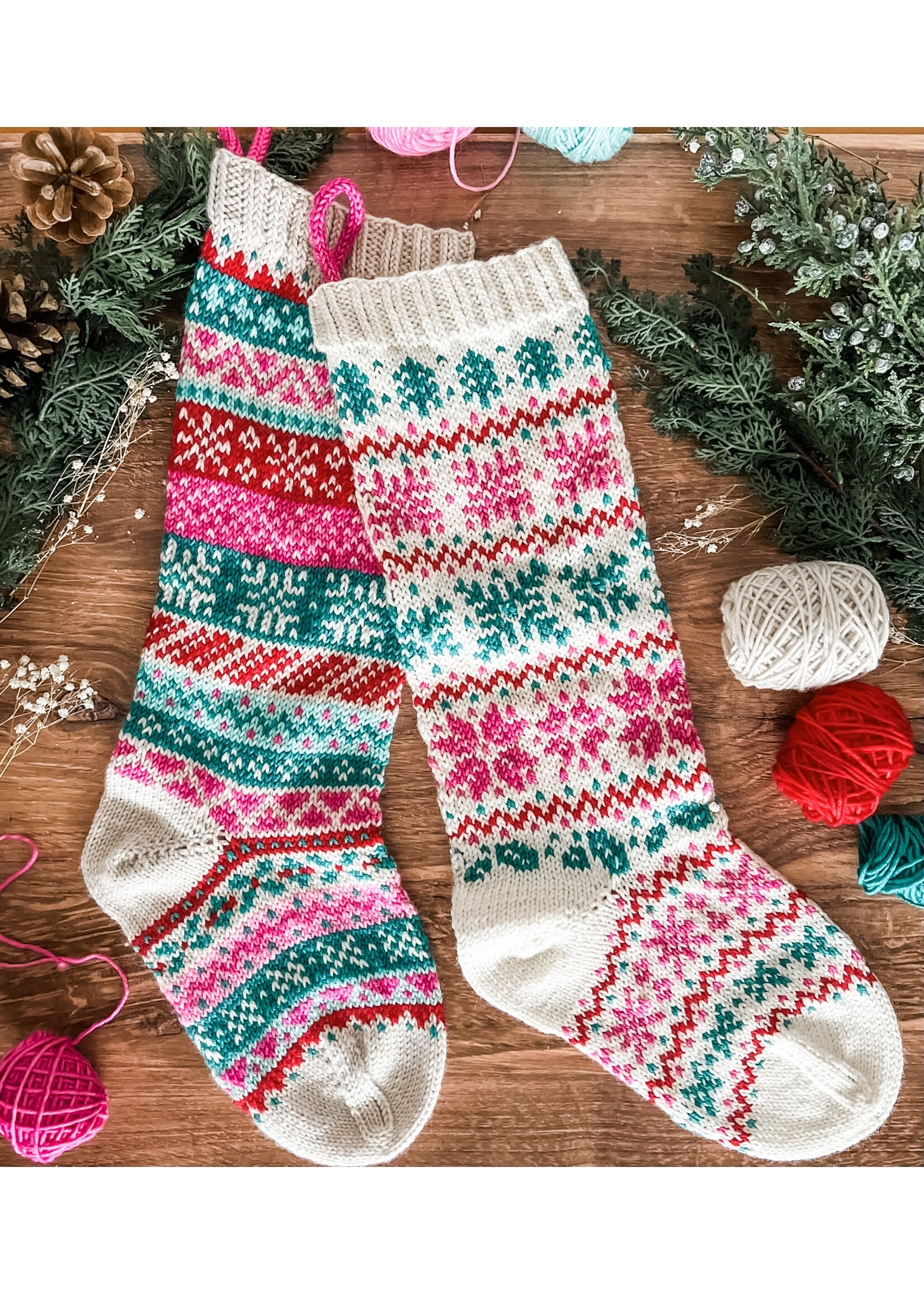 Pacific Knit Co Holiday Doodle Stocking Pattern by Jamie Lomax