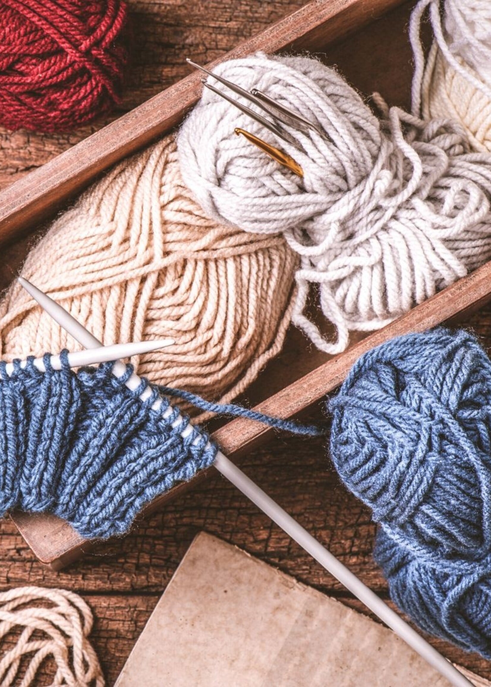 Stranded by the Sea Discovery of Stitches - Beginner Knitting Group