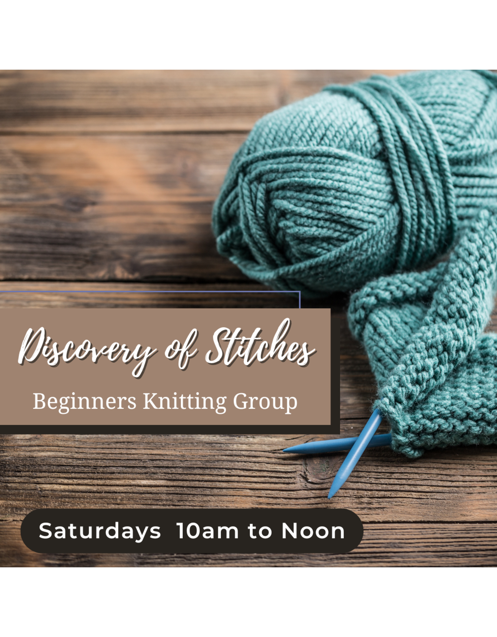 Stranded by the Sea Discovery of Stitches - Beginner Knitting Group