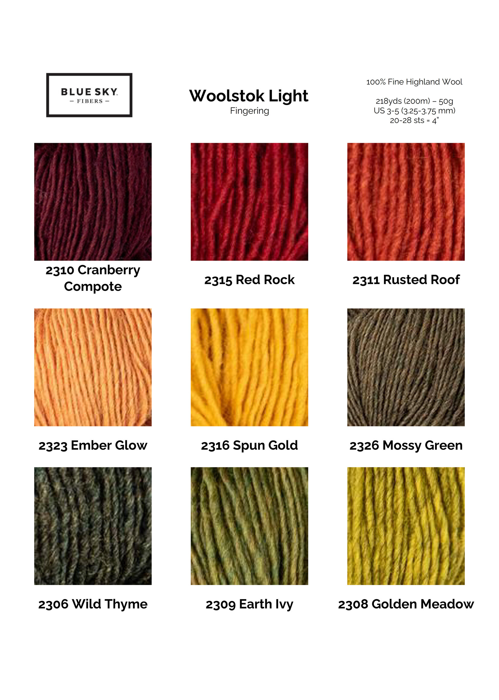 Blue Sky Fibers Blue Sky Woolstok Light 50g