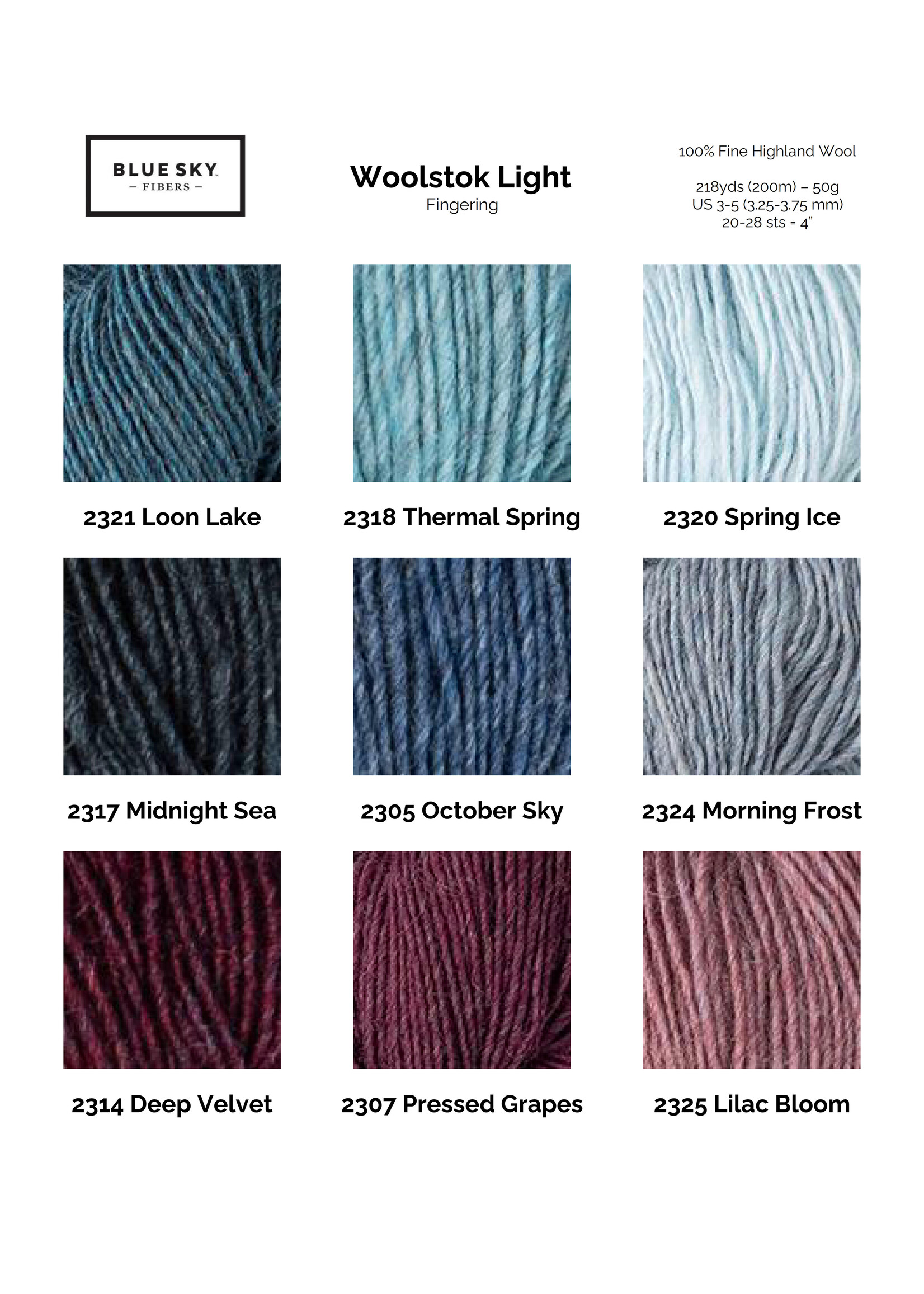 Blue Sky Fibers Blue Sky Woolstok Light 50g