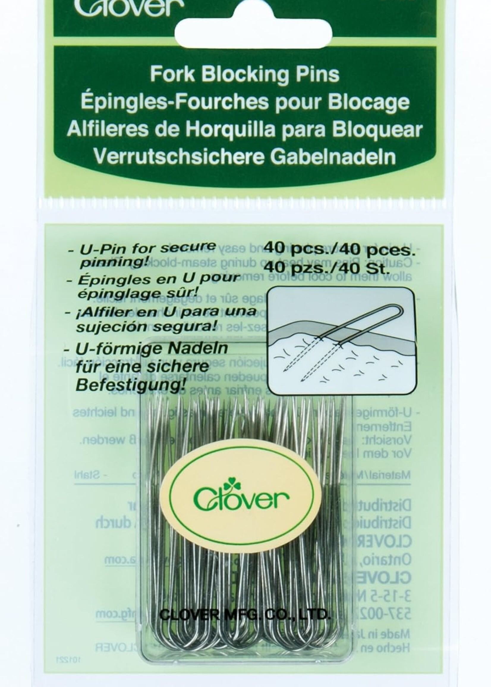 Clover Clover Fork Blocking Pins 40ct (1.75")