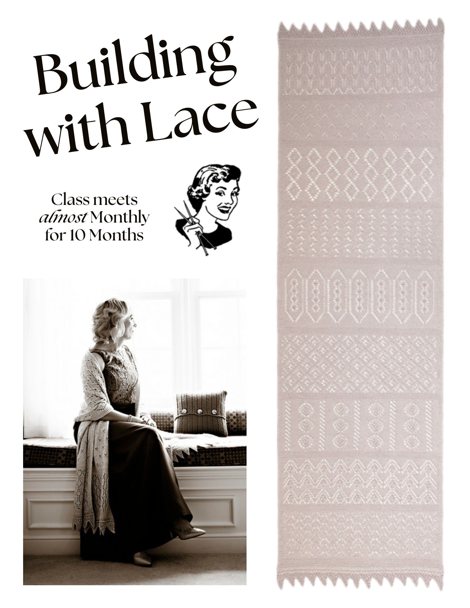 Class: Building Blocks with Lace - Stranded by the Sea