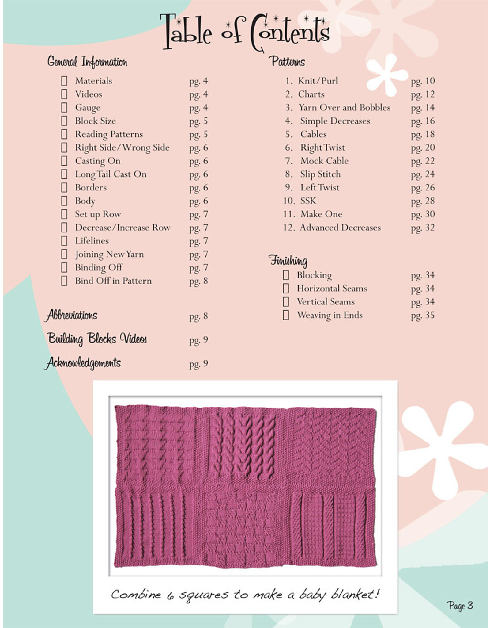 Knit Purl Hunter Building Blocks Pattern Book by Michelle Hunter