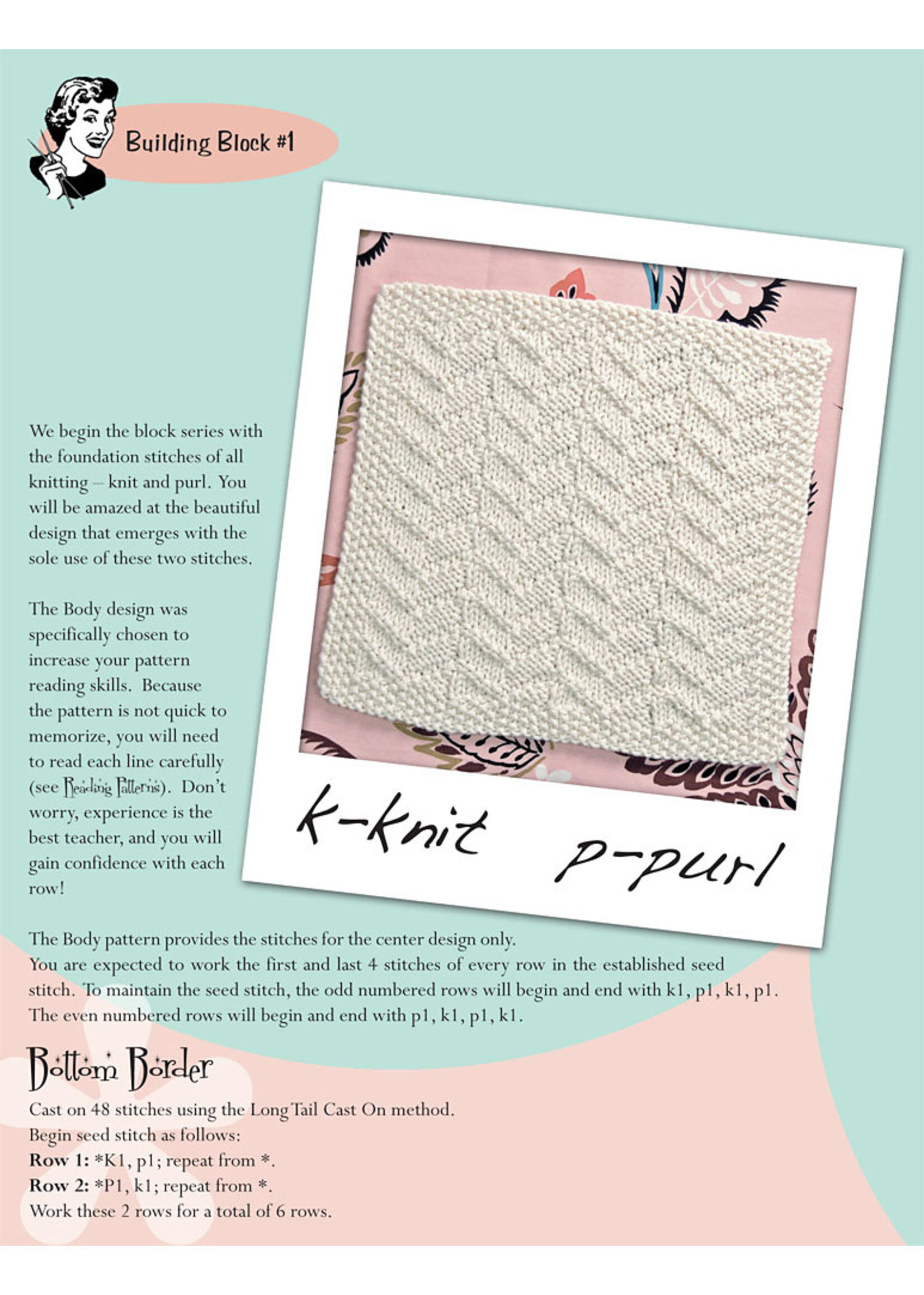 Knit Purl Hunter Building Blocks Pattern Book by Michelle Hunter