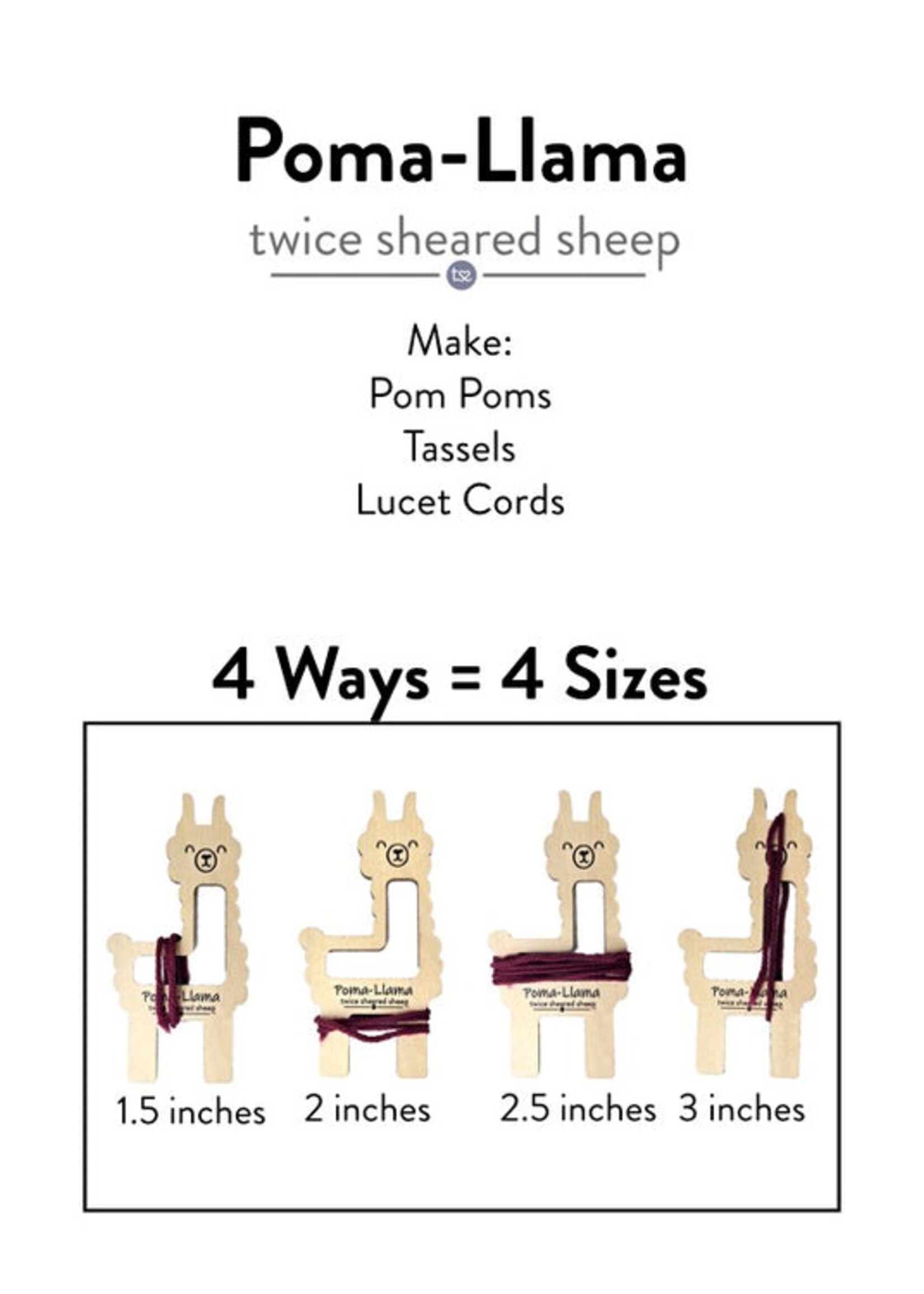 twice sheared sheep tss Poma-Llama Tassel Cord Maker