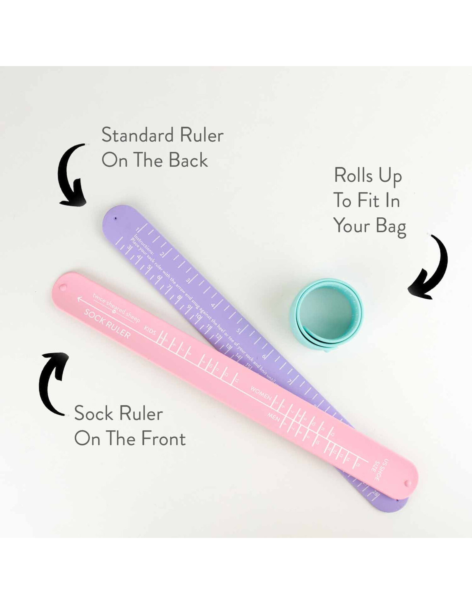 twice sheared sheep tss Sock Sizing Ruler