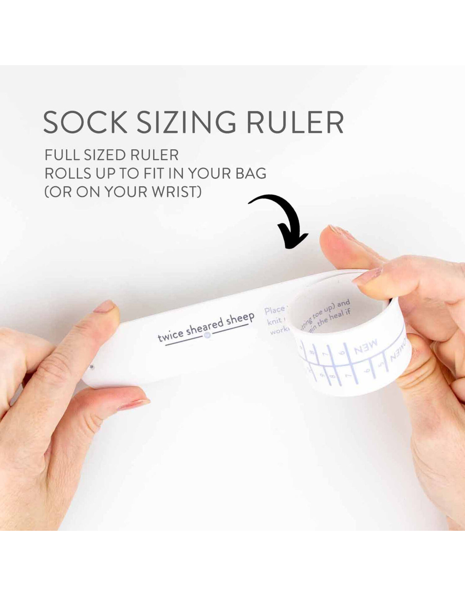 twice sheared sheep tss Sock Sizing Ruler
