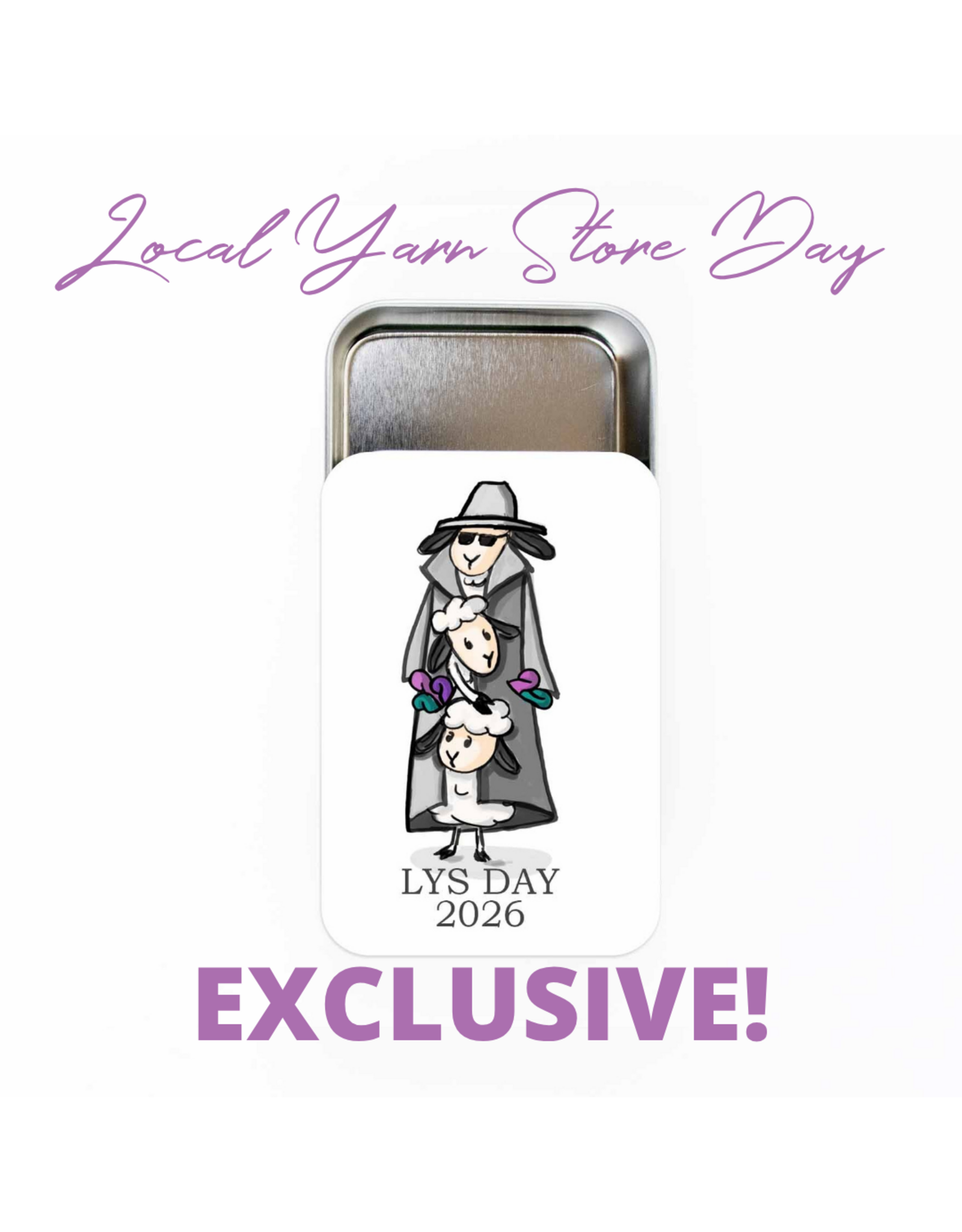 twice sheared sheep tss 2026 LYS Day Stitch Marker Tin