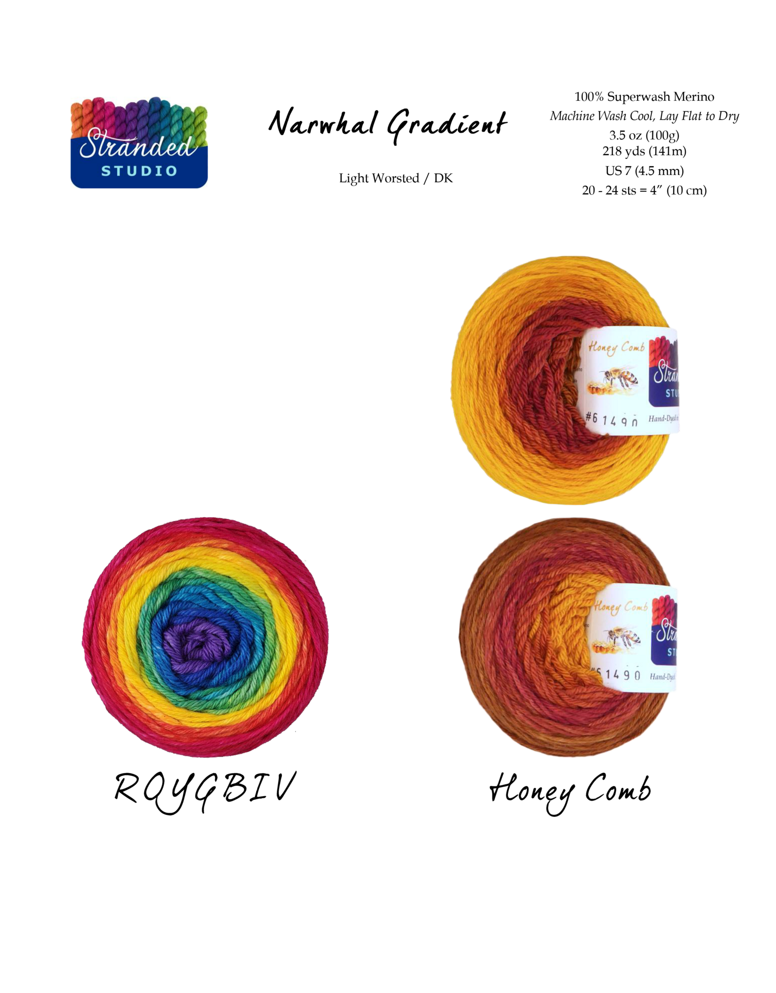 Stranded Studio Narwhal 100g Gradient