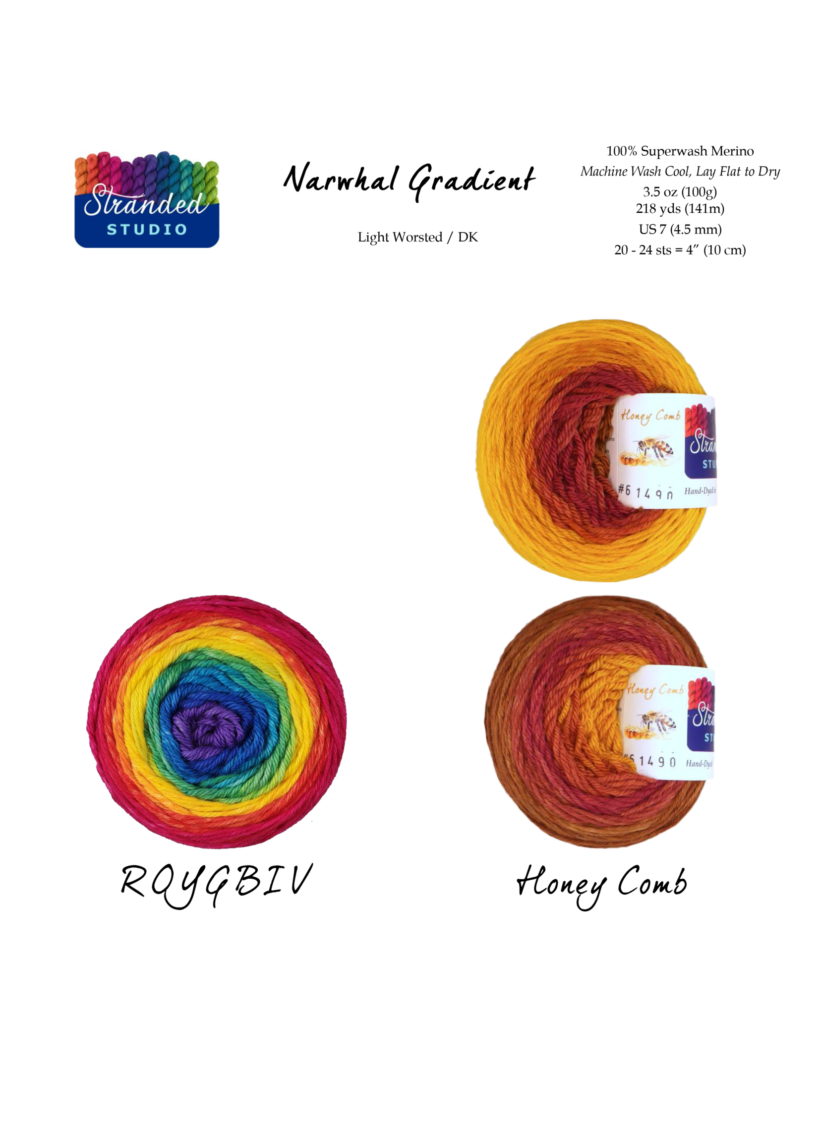Stranded Studio Narwhal 100g Gradient