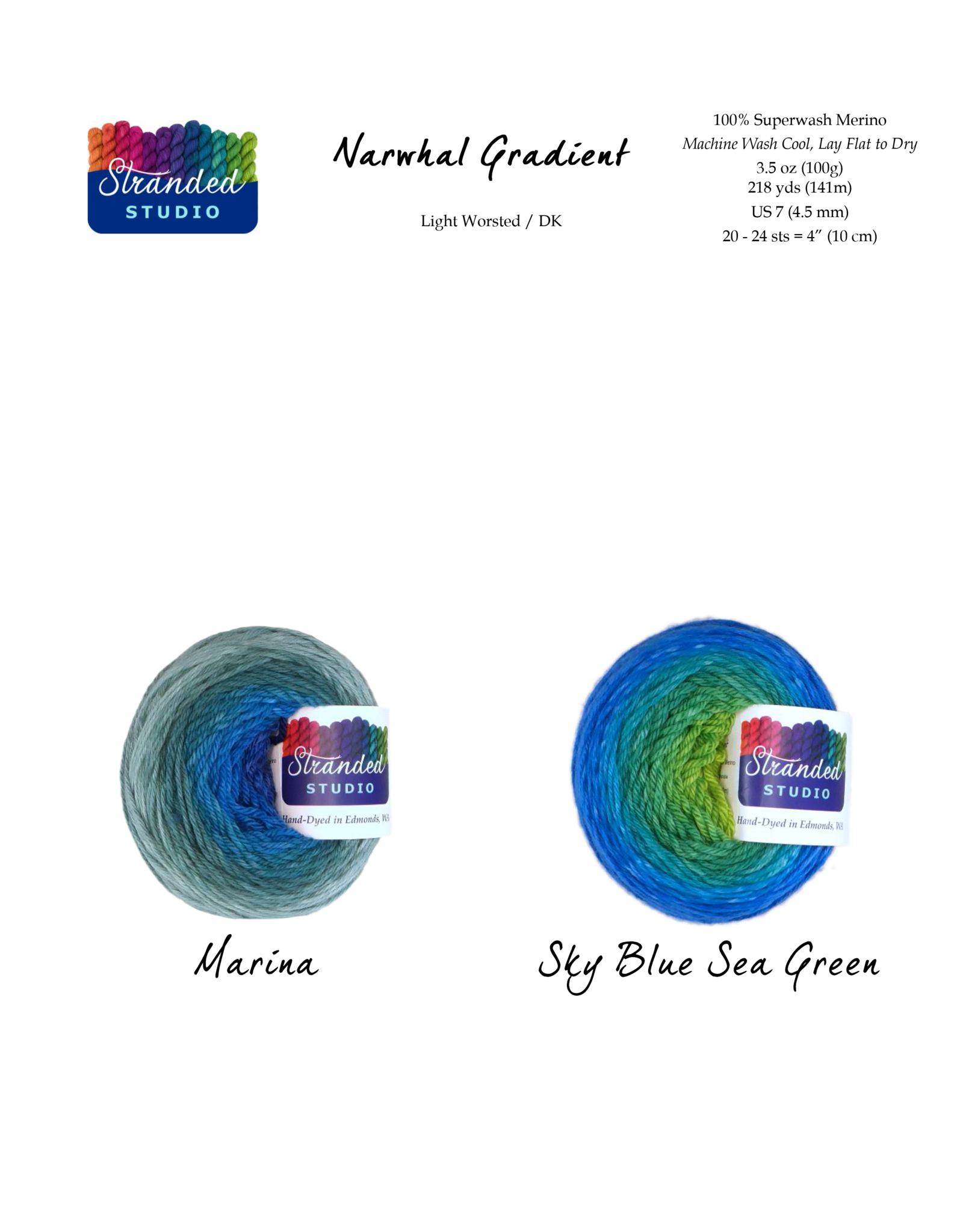 Stranded Studio Narwhal 100g Gradient
