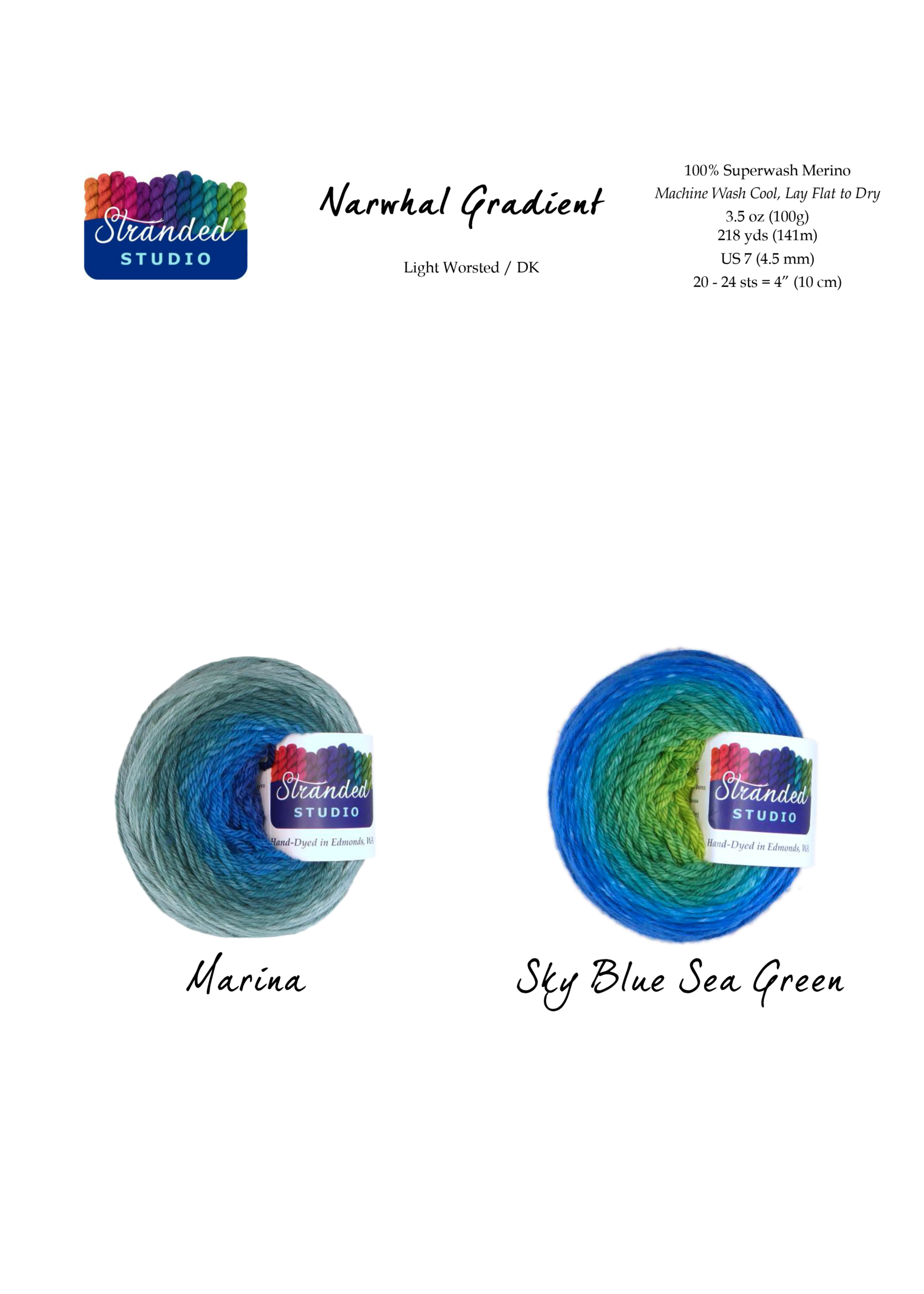Stranded Studio Narwhal 100g Gradient