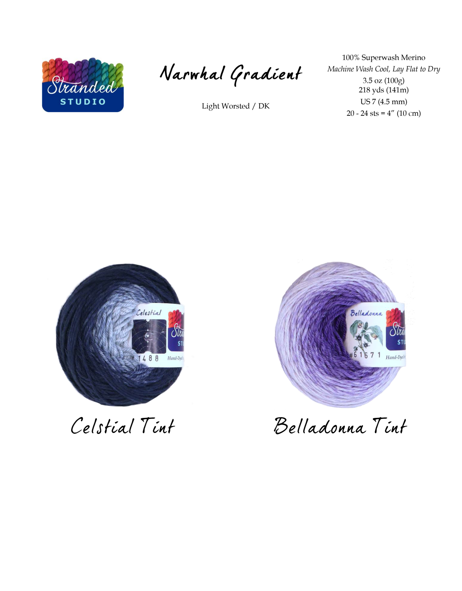 Stranded Studio Narwhal 100g Gradient