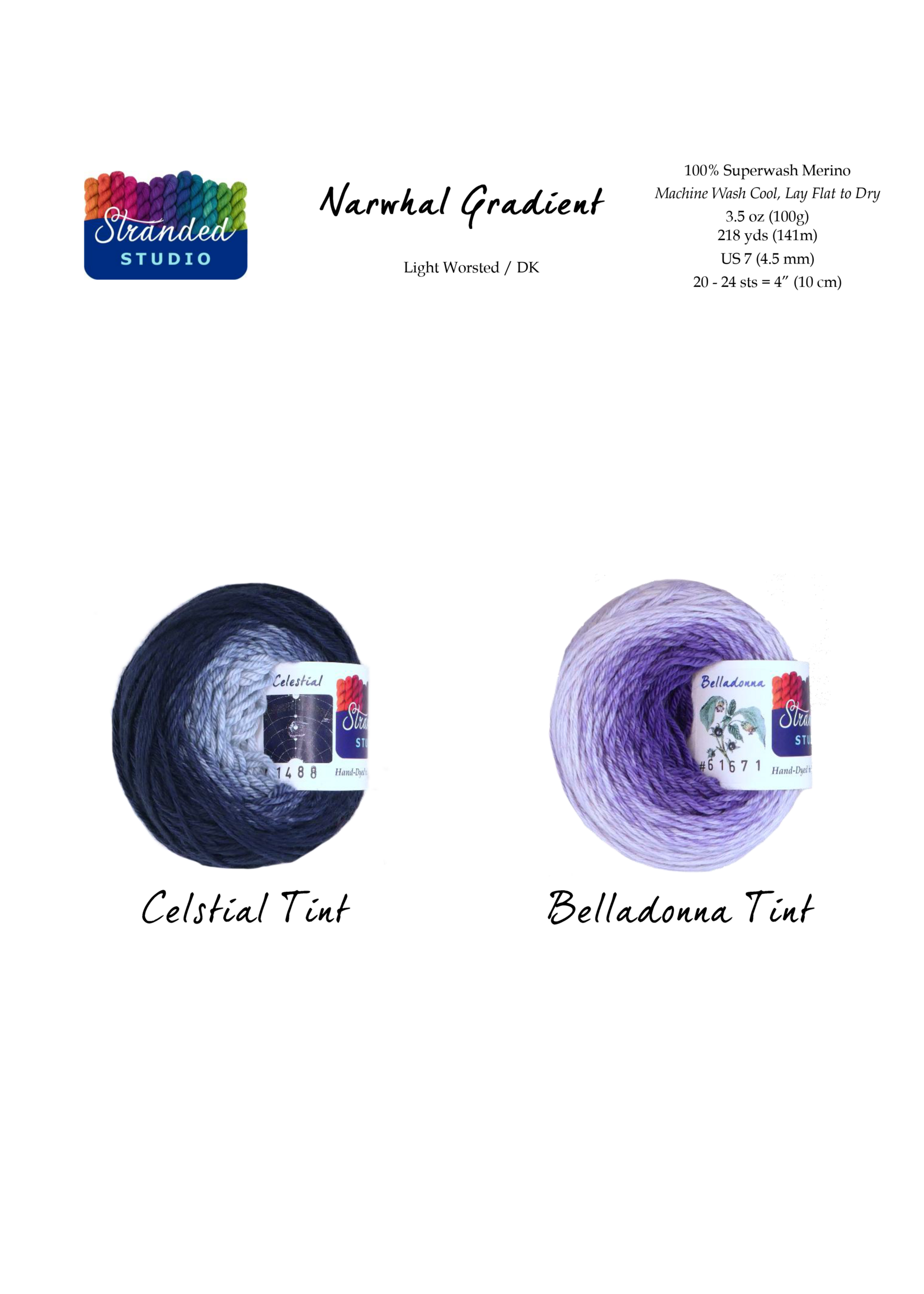 Stranded Studio Narwhal 100g Gradient