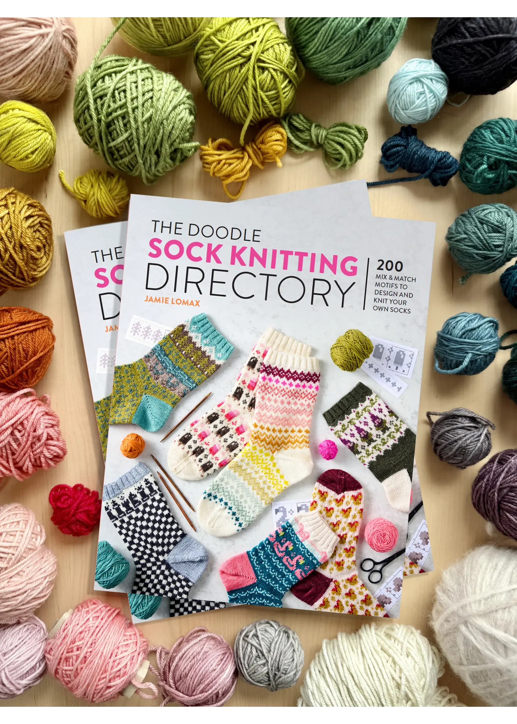 Pacific Knit Co The Doodle Sock Knitting Directory: 200 Playful Colorwork Motifs for Knitted Accessories Book by Jamie Lomax