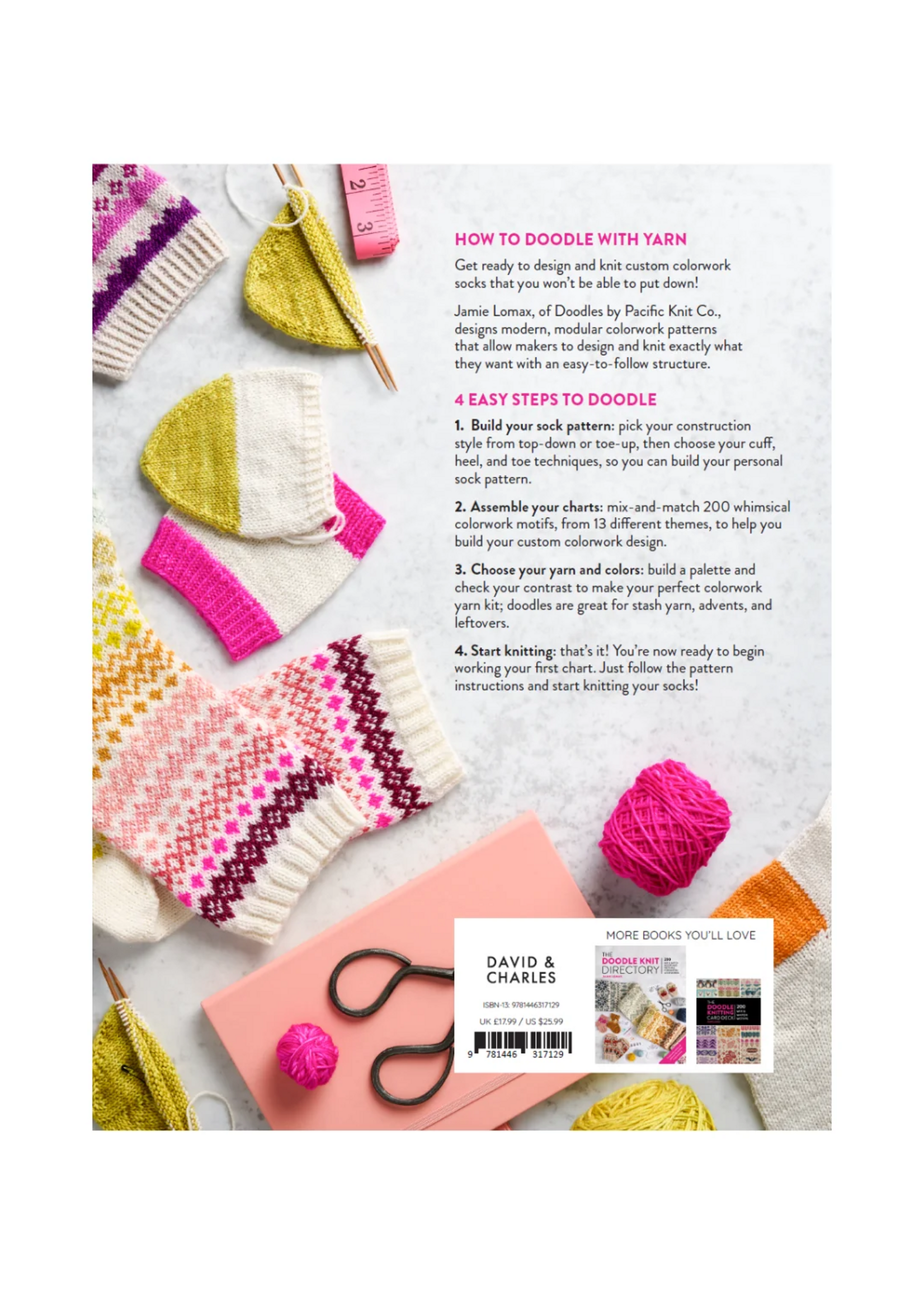 Pacific Knit Co The Doodle Sock Knitting Directory: 200 Playful Colorwork Motifs for Knitted Accessories Book by Jamie Lomax