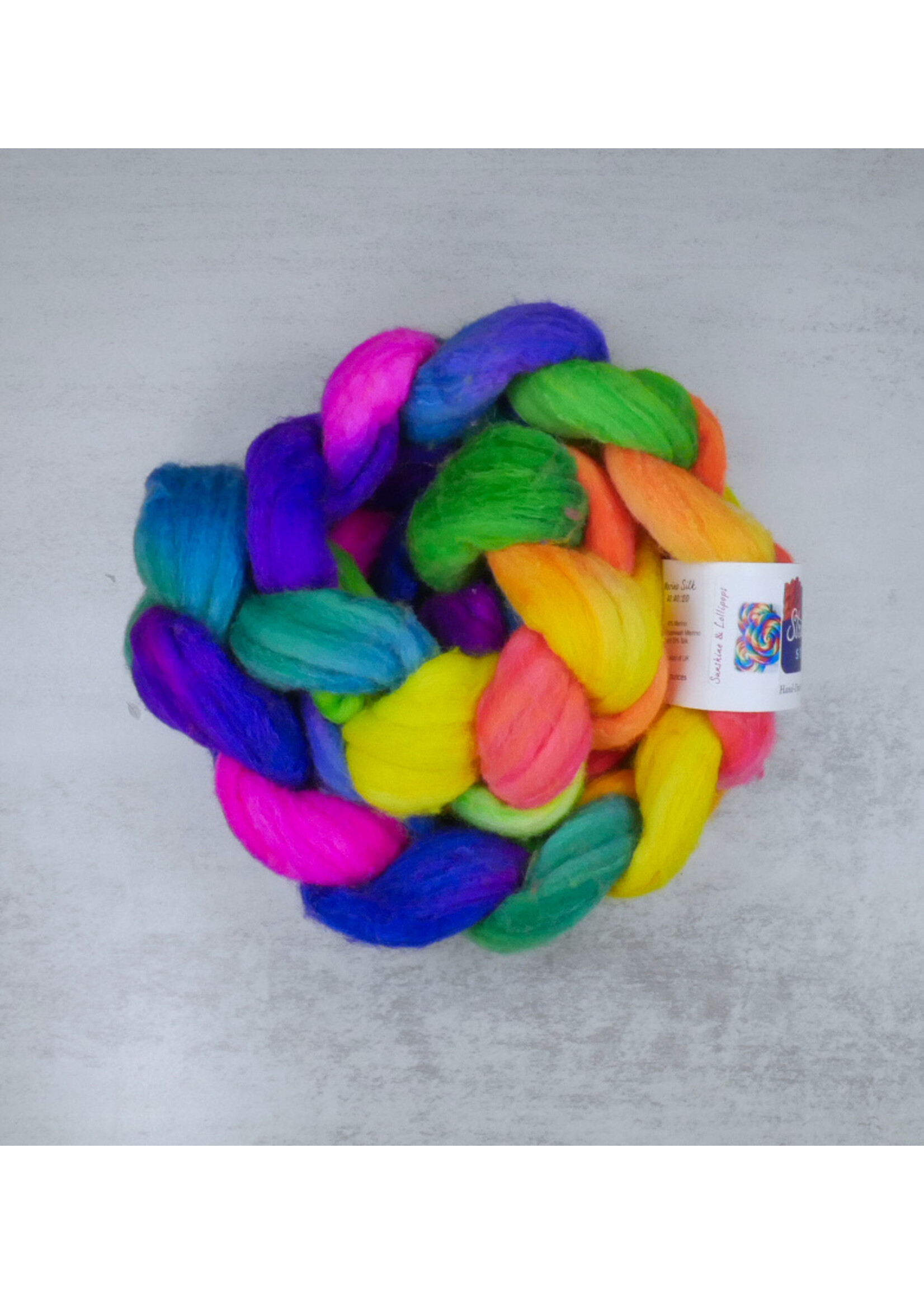 Stranded Studio Stranded Merino Silk Roving Sunshine Lollipops