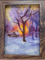 Kerri Kirk Instructor Class Needle Felted Wool Paintings