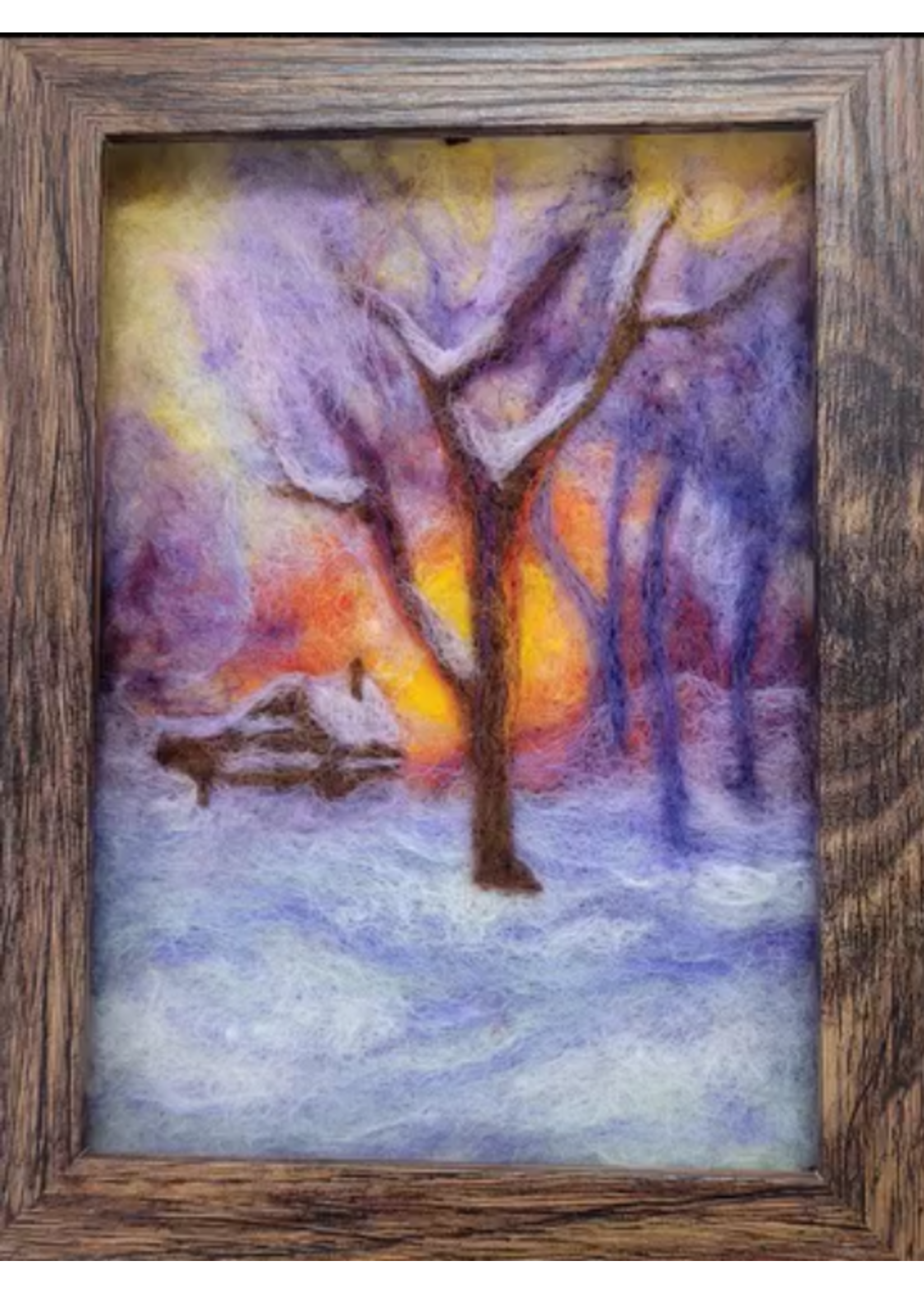 Kerri Kirk Instructor Class Needle Felted Wool Paintings