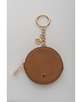 MADISON Lottie Circle Coin Case Clip on - Lt Tan