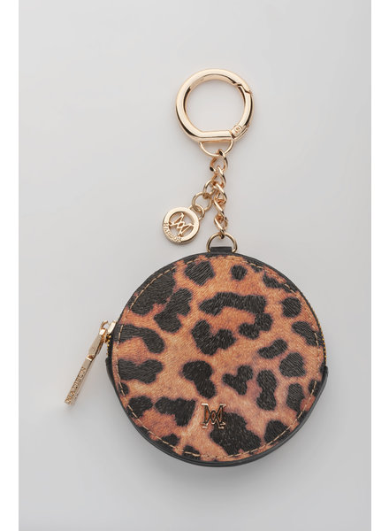 MADISON Lottie Circle Coin Case Clip on - Leopard-Print/Black