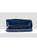 MADISON Lacey Slim L-Zip Clutch Wallet w/ Wristlet - Pale Blue/Royal Blue/Black